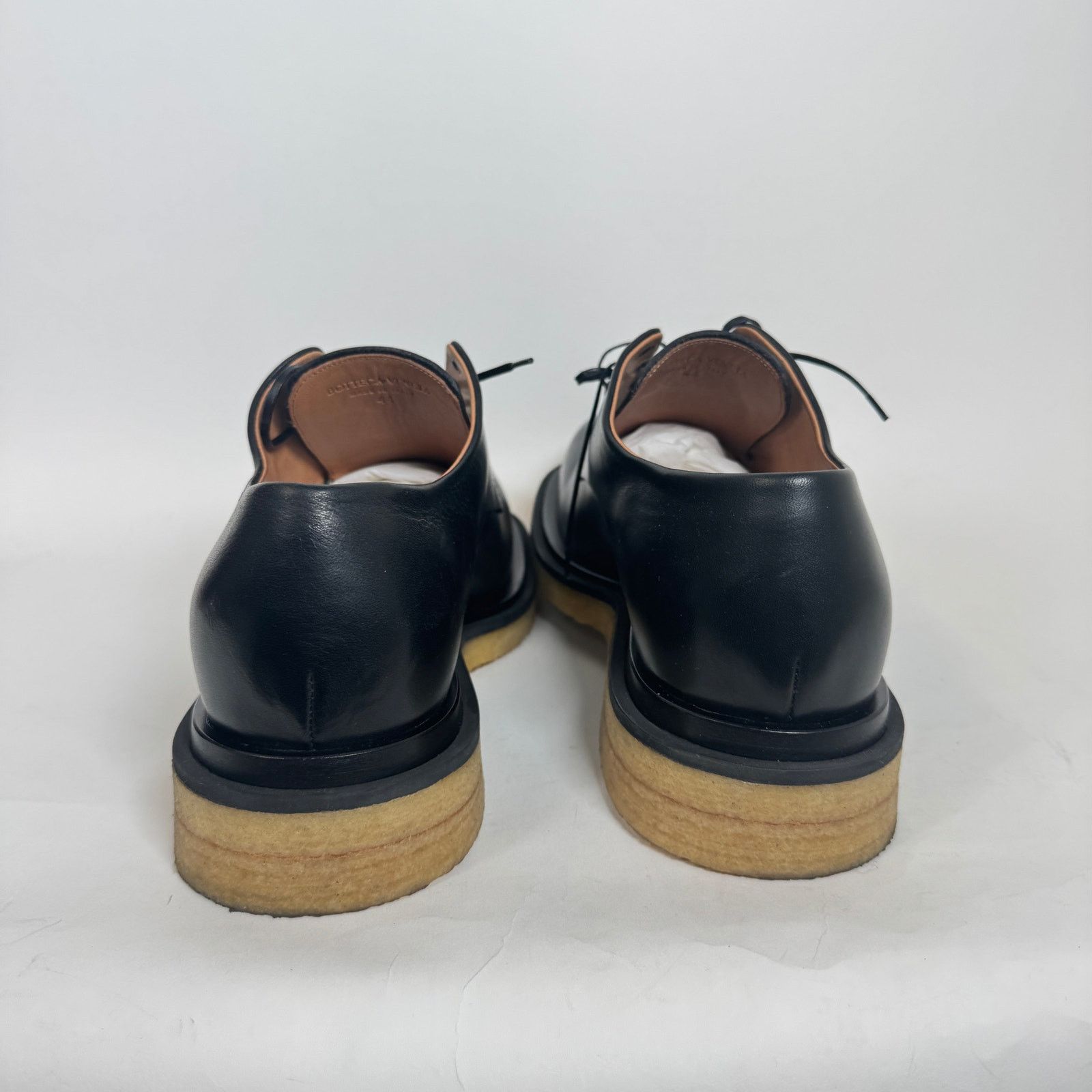 Bottega Veneta Bottega Veneta Black Leather Crepe Sole Derby Size 44 Size US 11 / EU 44 - 5 Thumbnail