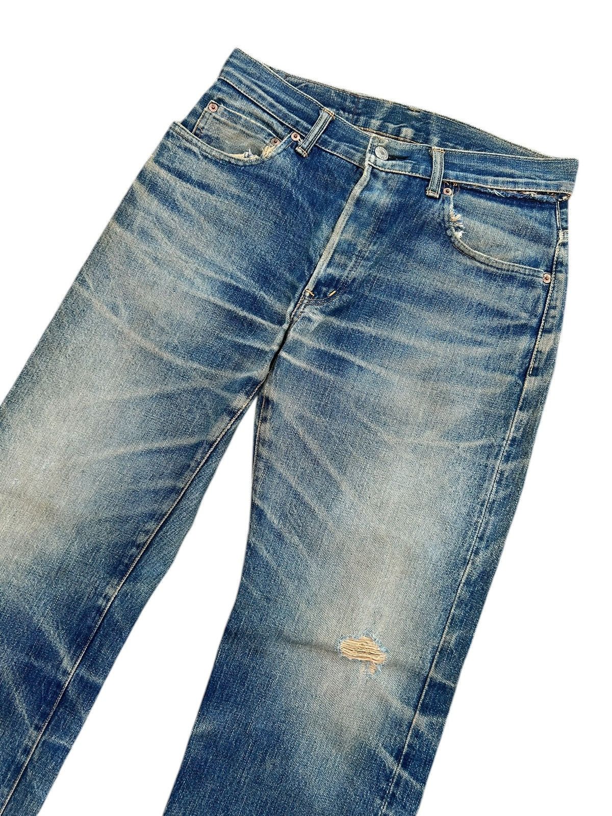 Kapital Thrashed Vintage Blue Blue Indigo Selvedge Denim Jeans Size US 32 / EU 48 - 5 Thumbnail