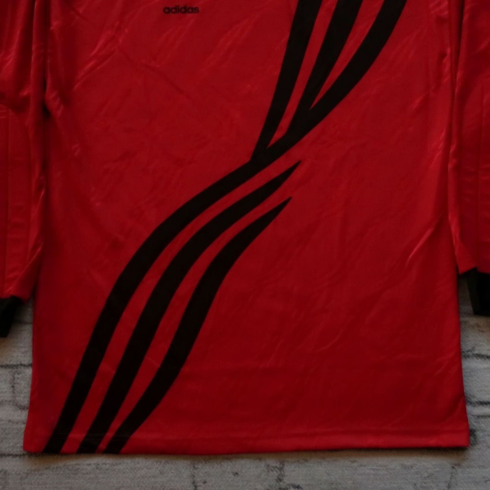 Adidas Vintage Adidas Soccer Jersey Men Large Dark Red 90s Jersey Size US L / EU 52-54 / 3 - 3 Thumbnail