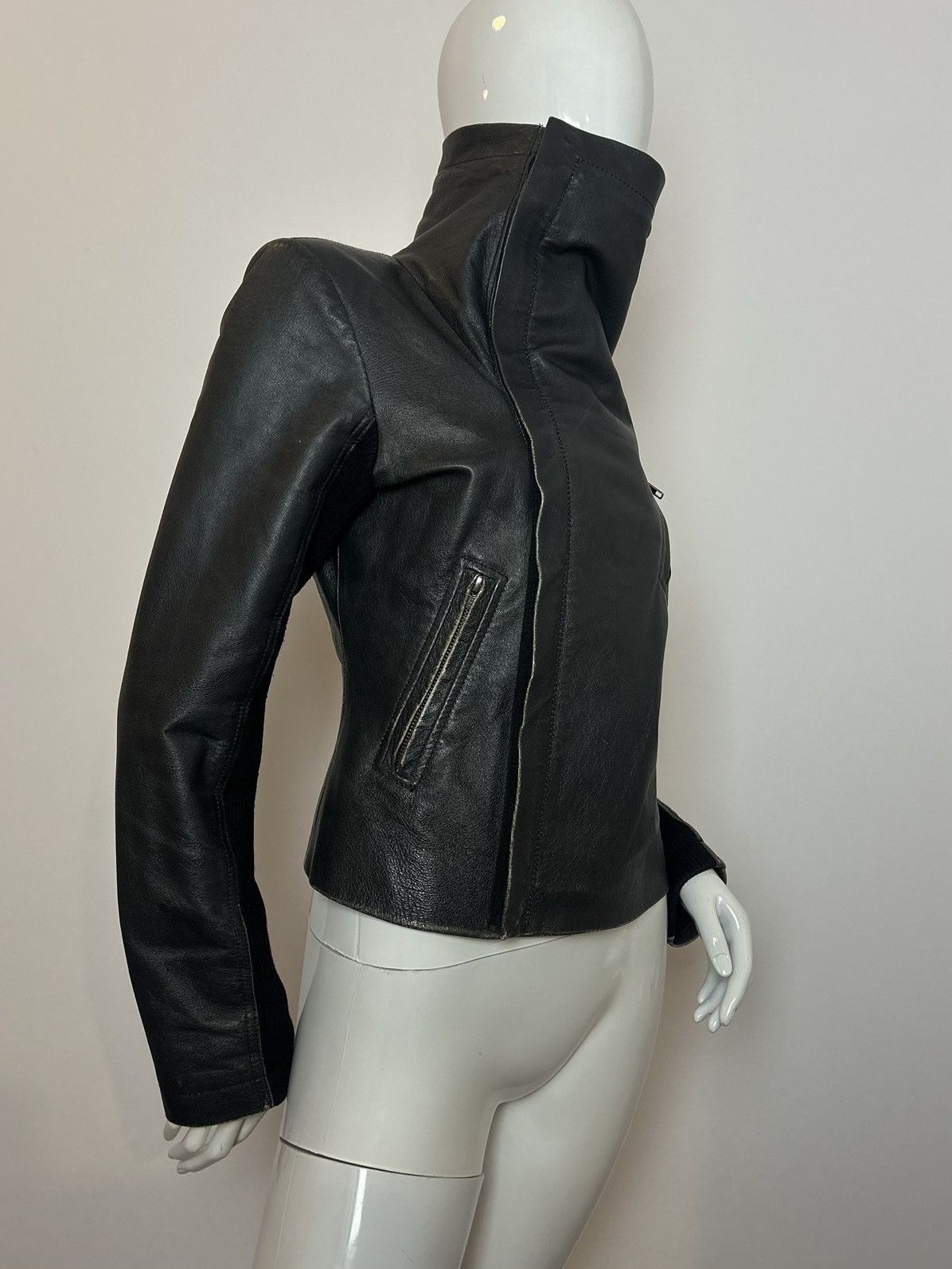 Other Vintage biker leather fur jacket Size M / US 6-8 / IT 42-44 - 3 Thumbnail