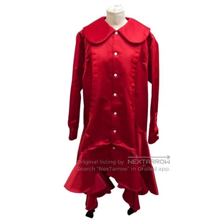 Comme des Garcons Comme Des Garcons Red Peter Pan Collar Long-sleeve Shirt D Size S / US 4 / IT 40 - 1 Thumbnail