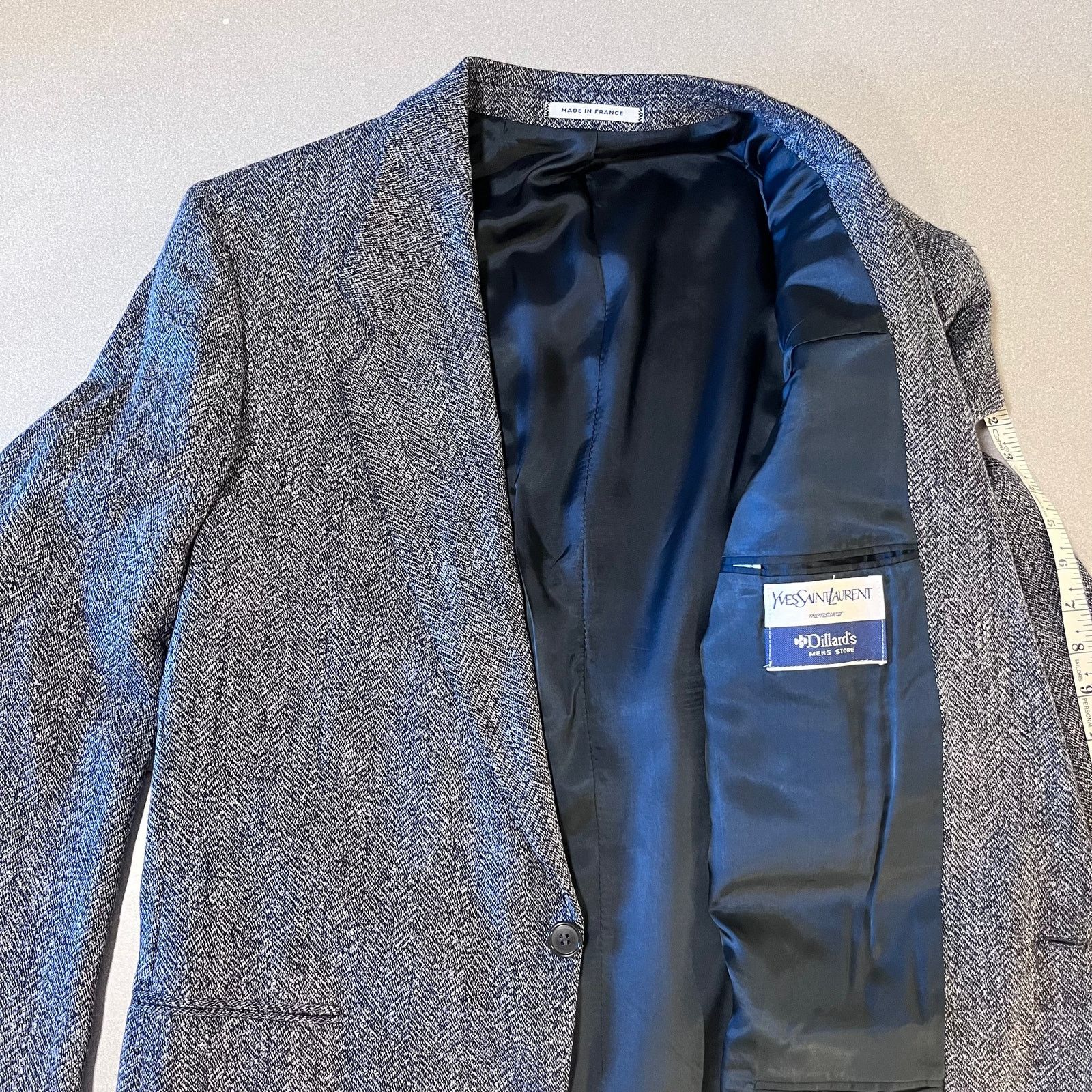 Yves Saint Laurent Vintage Yves Saint Laurent Herringbone Blazer – Size 40R Size 40R - 3 Thumbnail