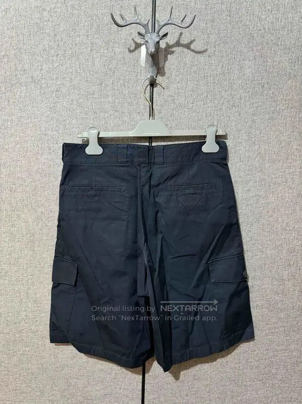 Prada Prada Black Cotton Logo Embroidered Men's Shorts. Size US 26 / EU 42 - 2 Thumbnail