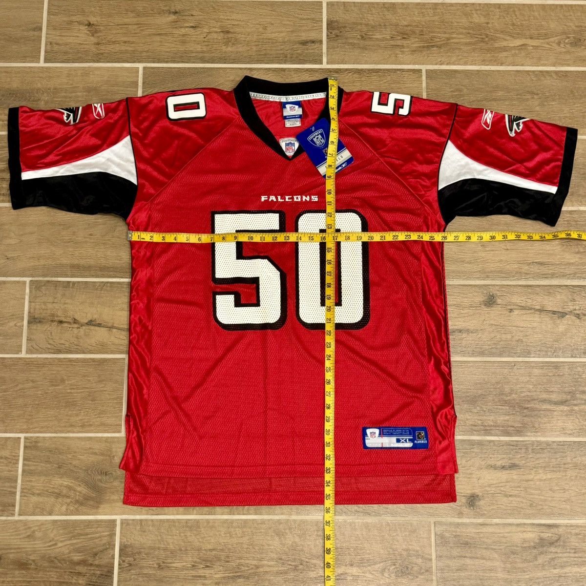NFL × Reebok × Vintage Ed Hartwell #50 Autographed Atlanta Falcons Reebok Jersey Size US XL / EU 56 / 4 - 13 Thumbnail