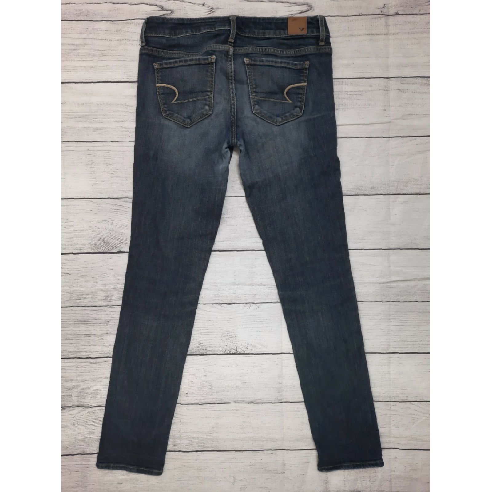 American Eagle Outfitters American Eagle Outfitters Skinny Jeans Blue Dark 29x29 Women Size 6 Stretch Denim Slim Pockets Logo Size 28" / US 6 / IT 42 - 2 Thumbnail