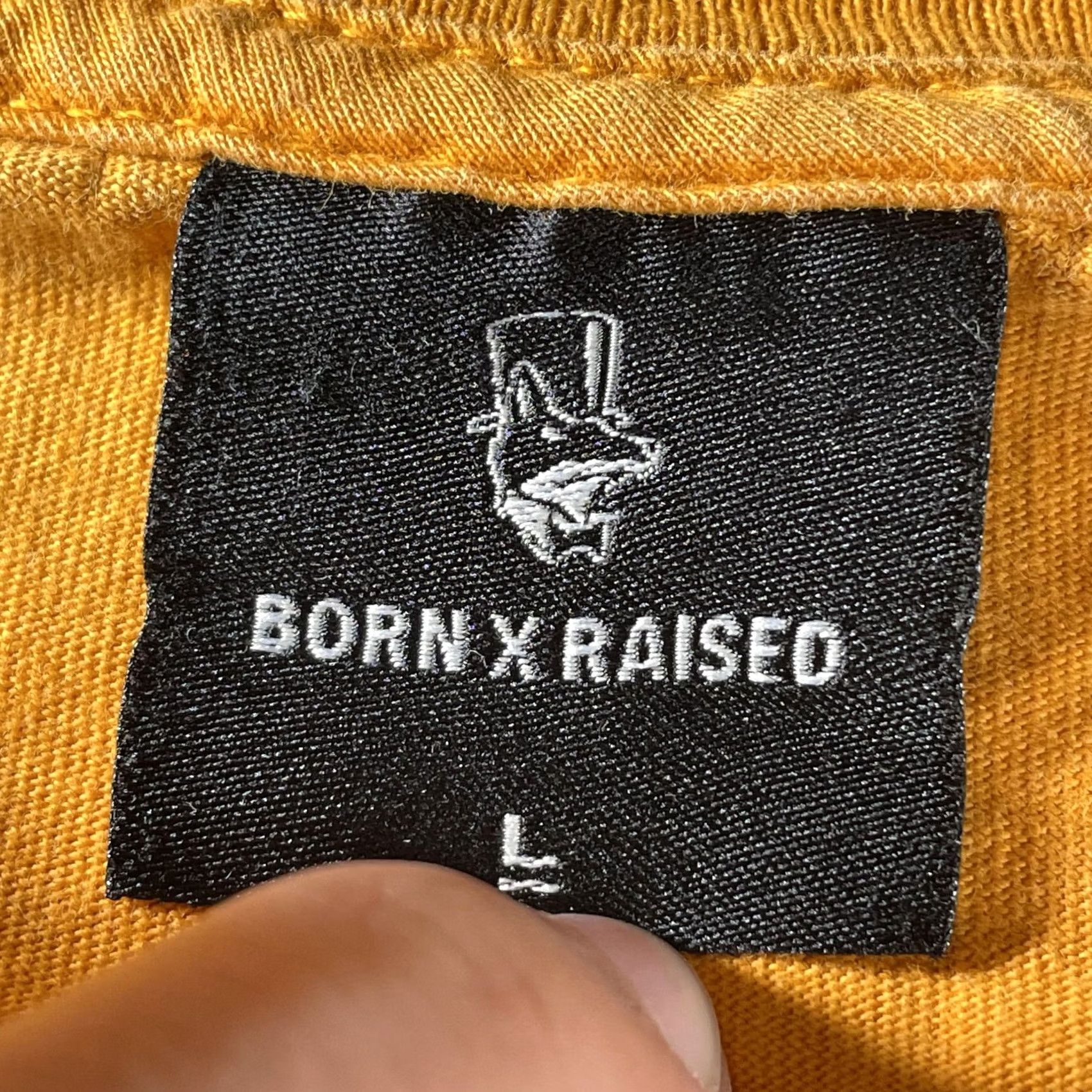 Born X Raised Born x Raised Shirt Mens Large Yellow Back Print Logo Graphic Tee Streetwear Size US L / EU 52-54 / 3 - 4 Thumbnail