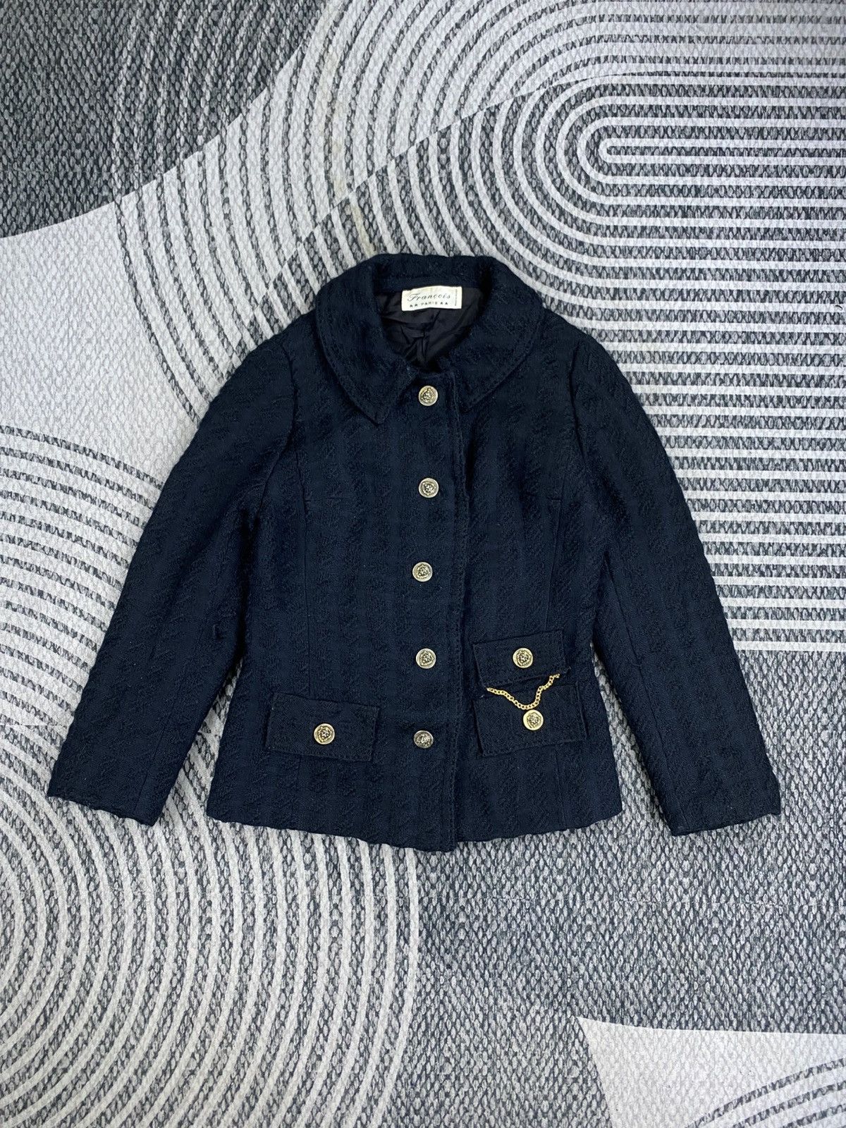 Vintage Vintage Francois Paris Flap Pocket Knit Blazer Style Jacket Size M / US 6-8 / IT 42-44 - 1 Thumbnail