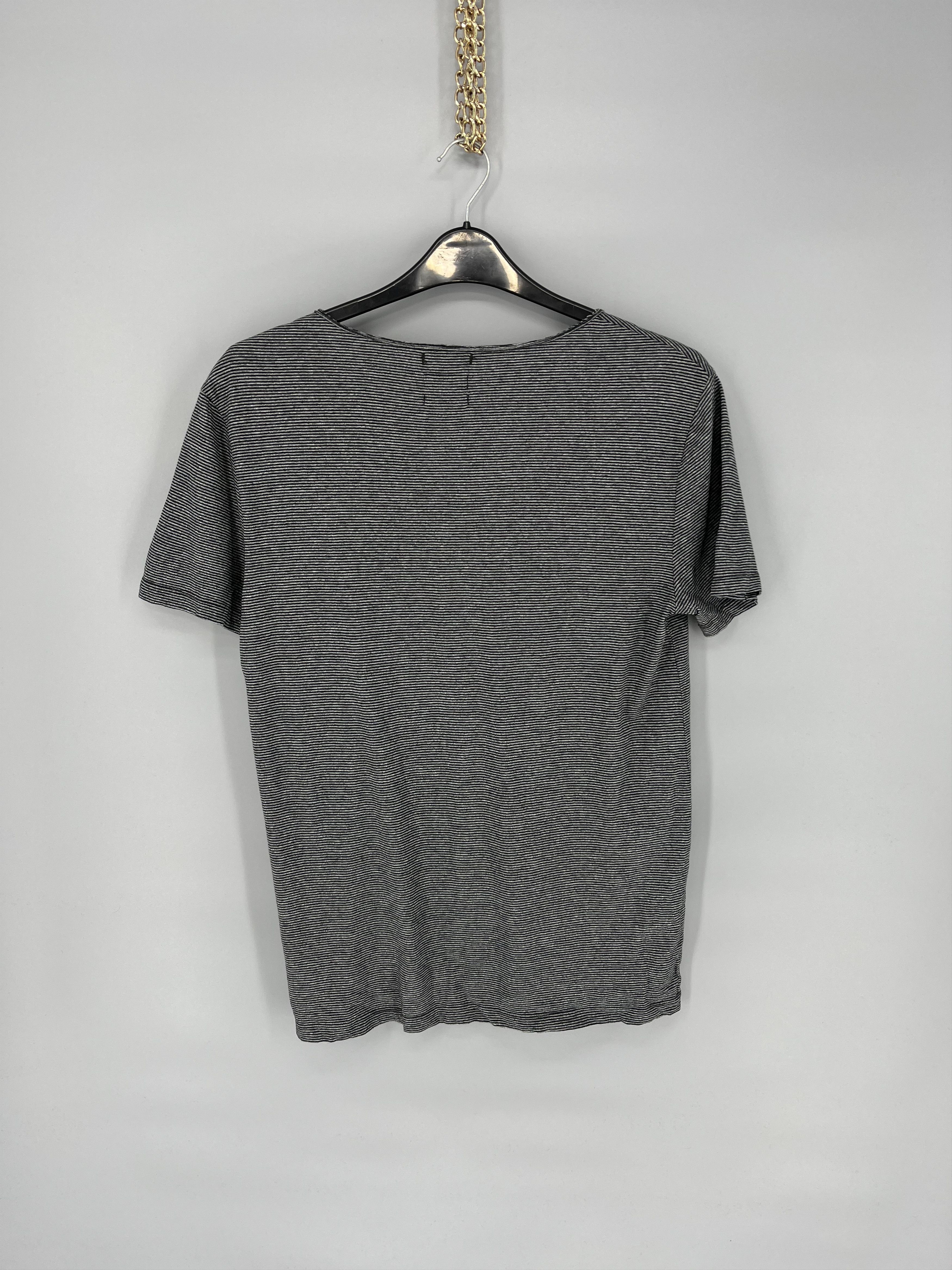 Allsaints AllSaints Men's striped tshirt V-Neckline Size US M / EU 48-50 / 2 - 8 Thumbnail