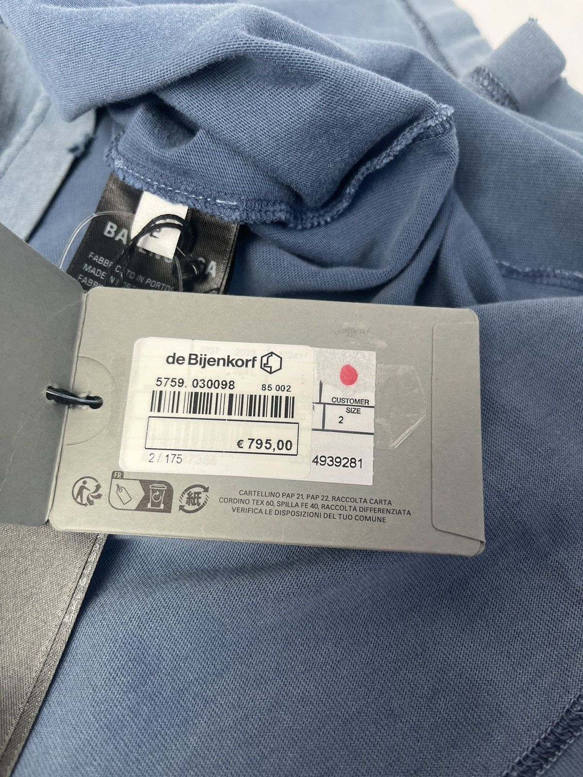 Balenciaga SS24 Paris Moon T-Shirt Oversized in blue vintage jersey Size US S / EU 44-46 / 1 - 5 Thumbnail