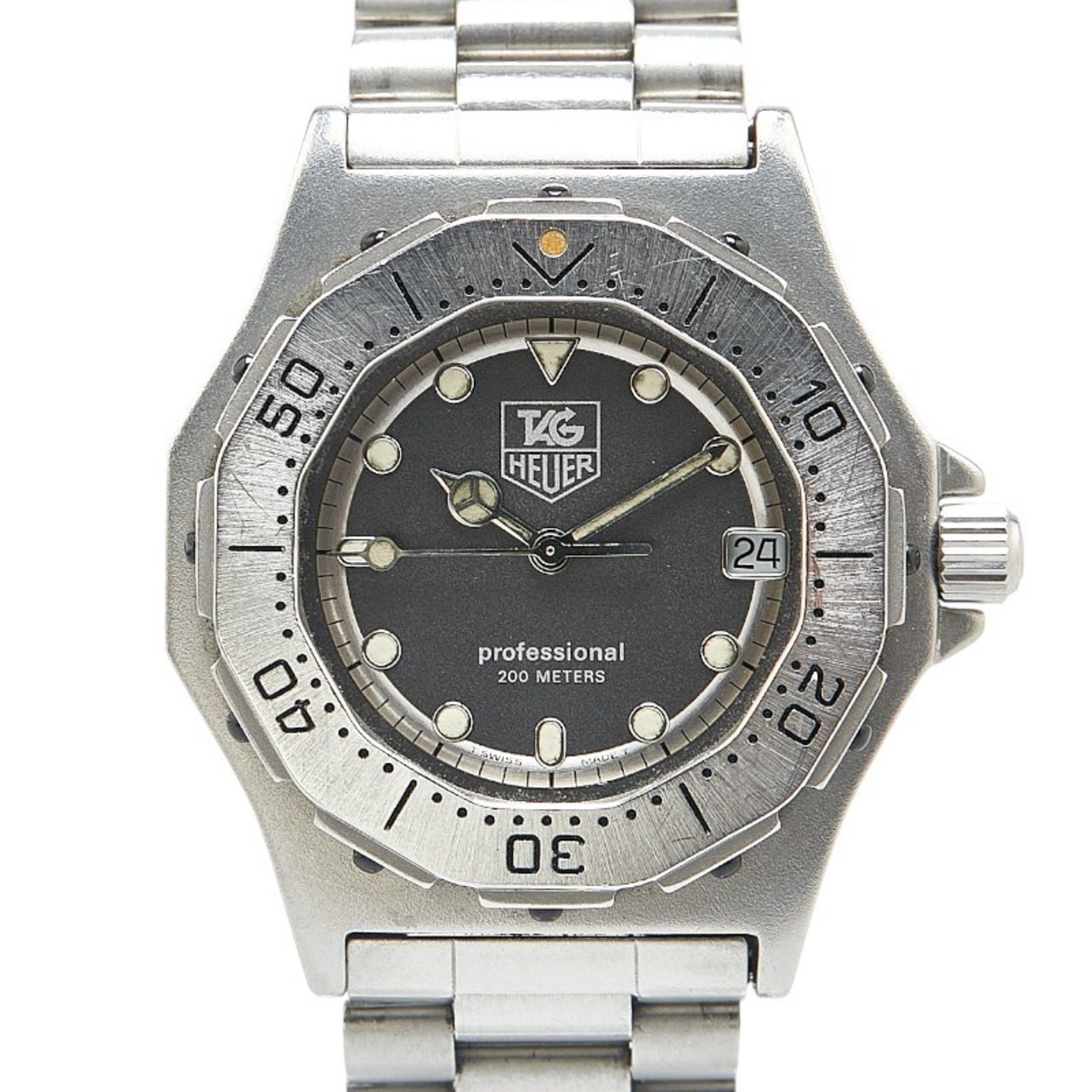 Tag Heuer 3000 Series Watch 932.213 Quartz Grey Dial Stainless Steel Ladies Heuer, Women's
