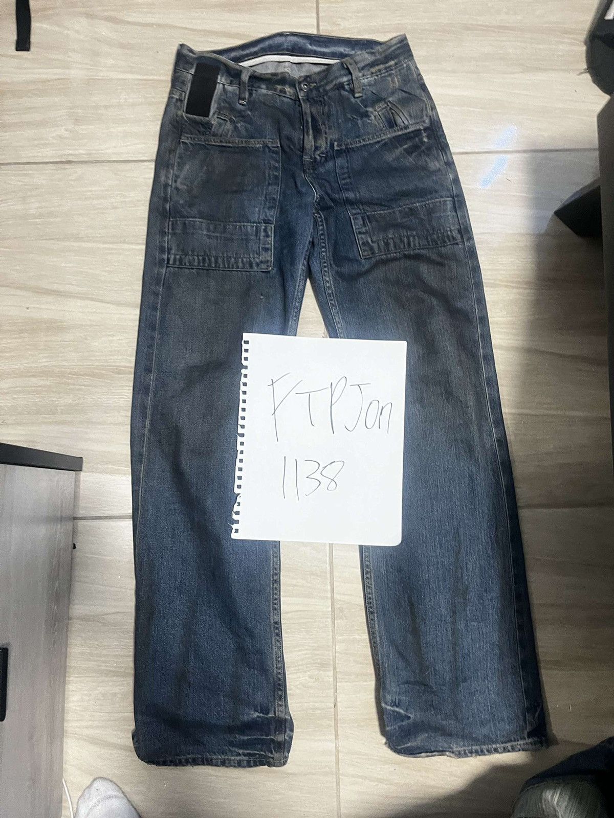 Rick Owens Rick Owens Slab Oil Waxed Denim Grailed