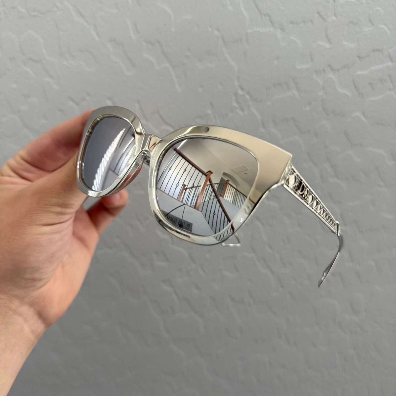 Christian Dior Monsieur Authentic Christian Dior Diorama Sunglasses Silver Size ONE SIZE - 1 Thumbnail
