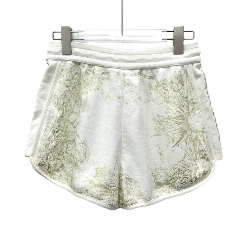 Dior Dior White jungle animal print cotton drawstring casual sho Size 24" / US 00 / IT 34 - 2 Thumbnail