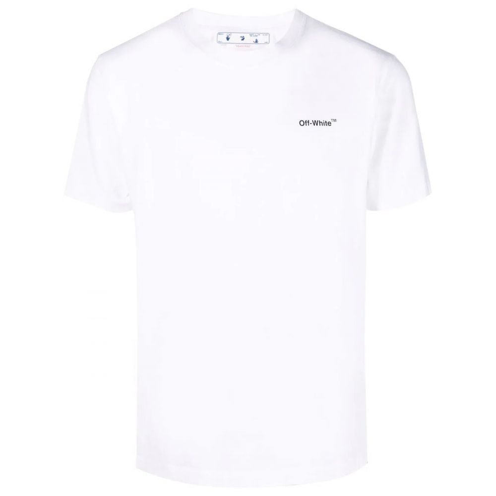o1gr1nt0125 Wave Diag Slim S/S T-Shirt in White