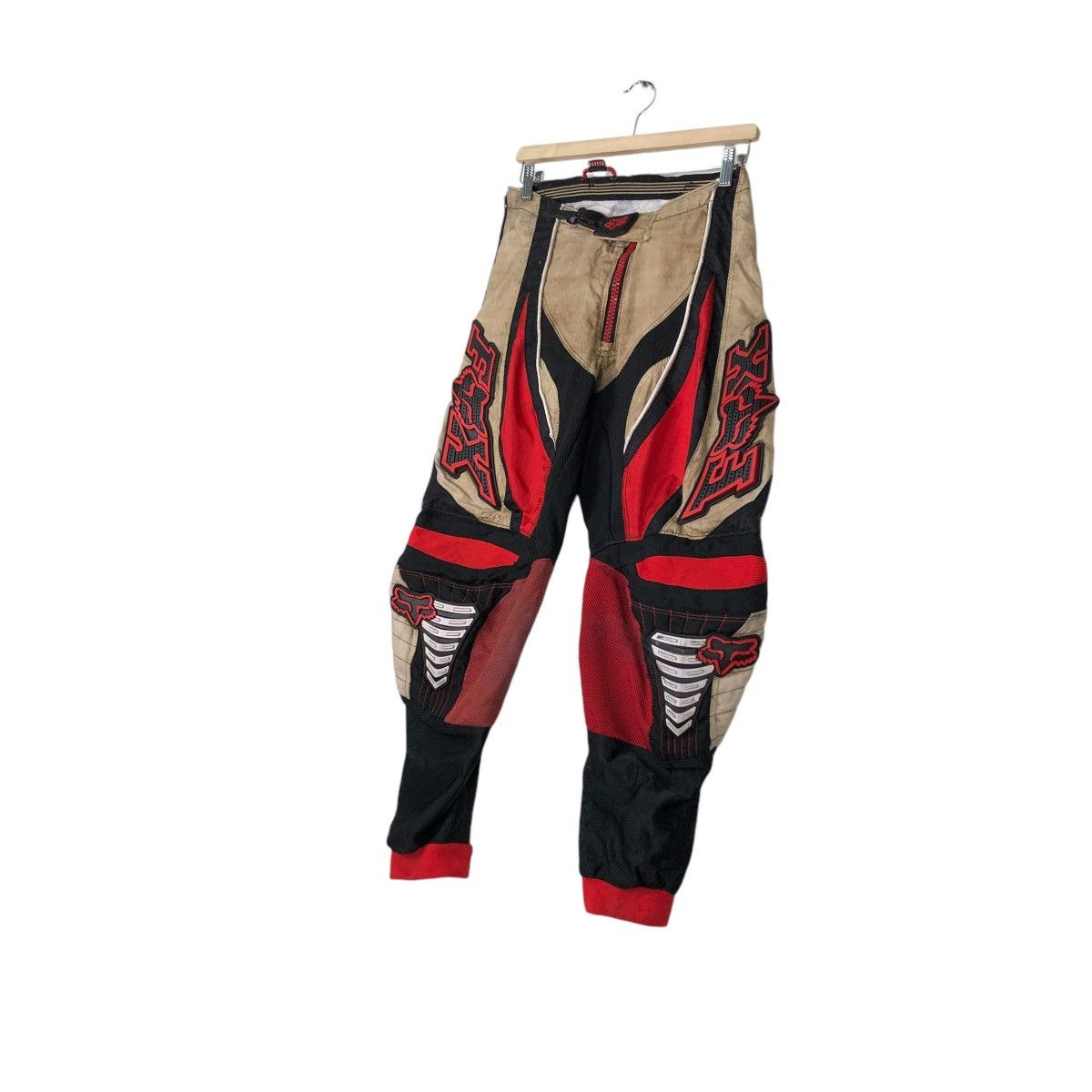 Japanese Brand 🔥VINTAGE MOTORCROSS RACING PANTS FOX OVER PRINT Size US 28 / EU 44 - 4 Thumbnail