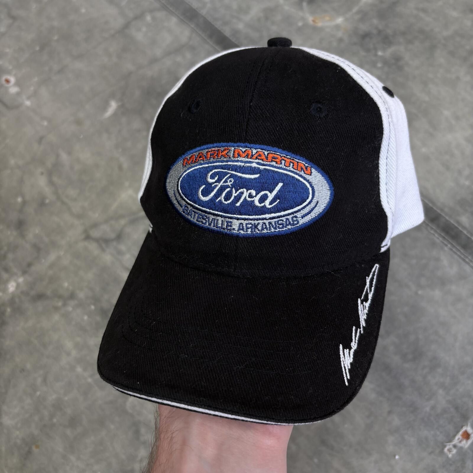 NASCAR Vintage Mark Martin Ford NASCAR Embroidered Adjustable Hat Size ONE SIZE - 1 Thumbnail