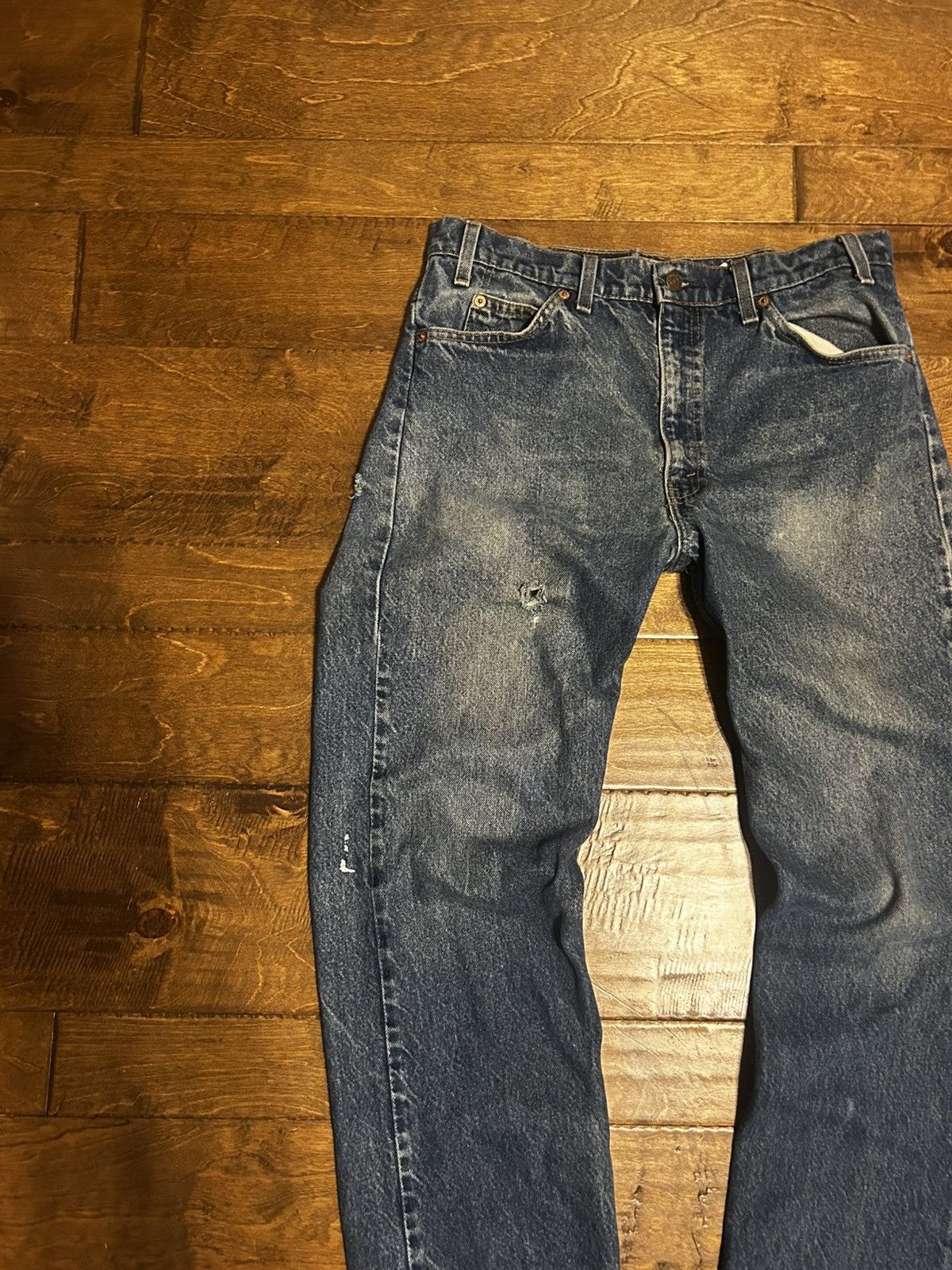 Levi's × Vintage Vintage Orange Tab Levi 505 Distressed Jeans Size US 34 / EU 50 - 4 Thumbnail