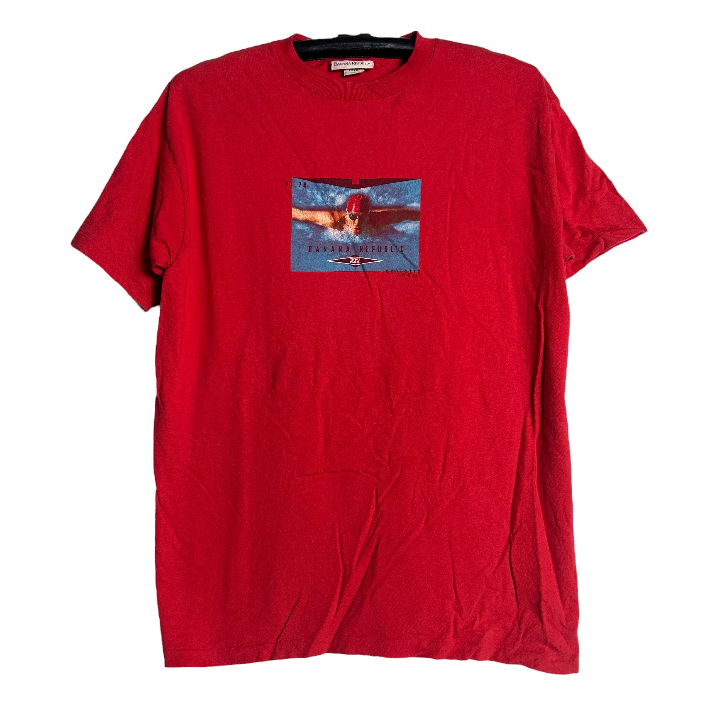 Banana Republic 🔥RARE🔥Vintage 90s Banana Republic Athletic Team T-shirt Size US S / EU 44-46 / 1 - 1 Thumbnail