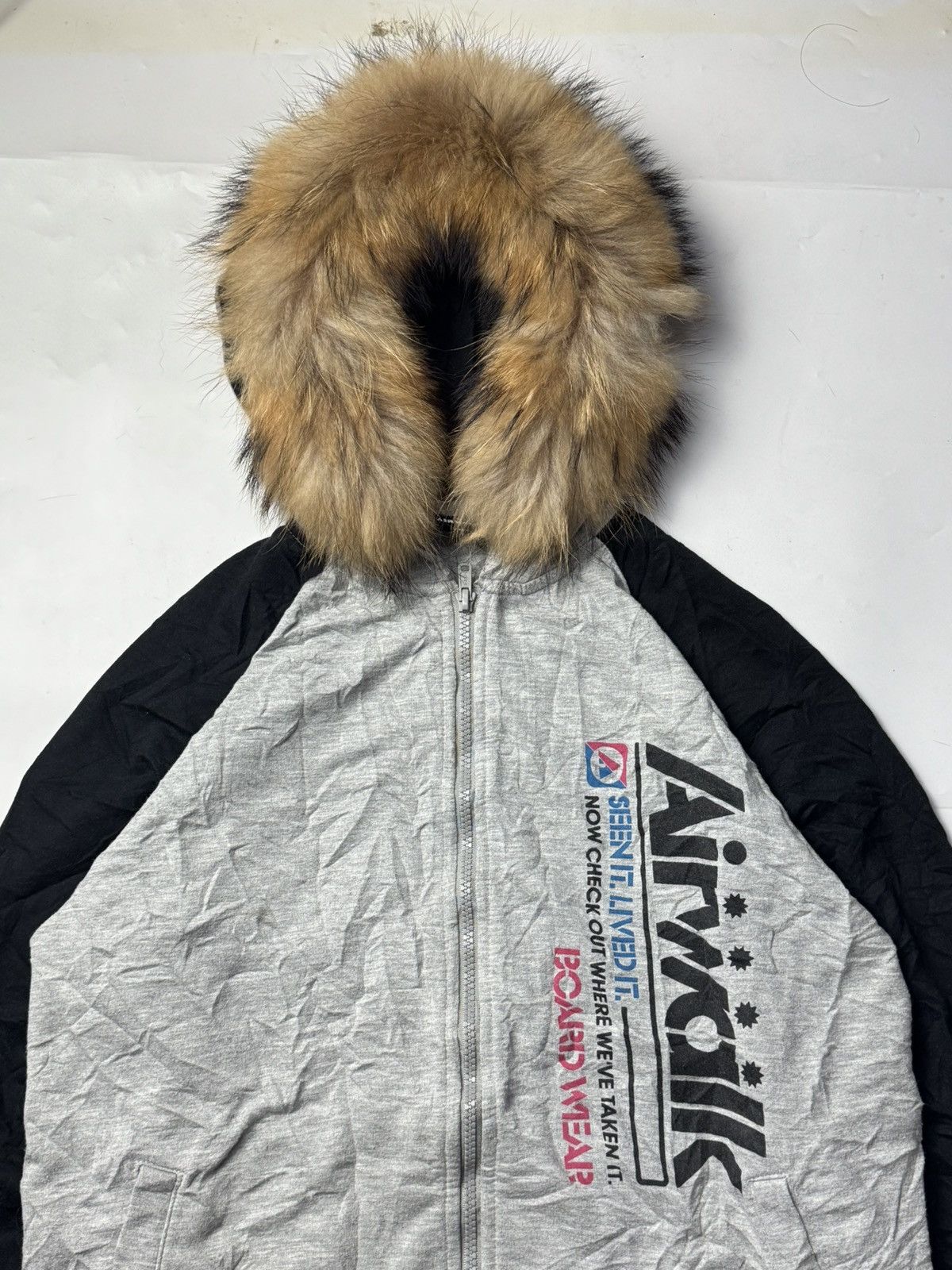 If Six Was Nine × Japanese Brand × Le Grande Bleu (L.G.B.) Fur Hoodie Poem Airwalk Japanese Style Ifsix LGB Size US M / EU 48-50 / 2 - 3 Thumbnail