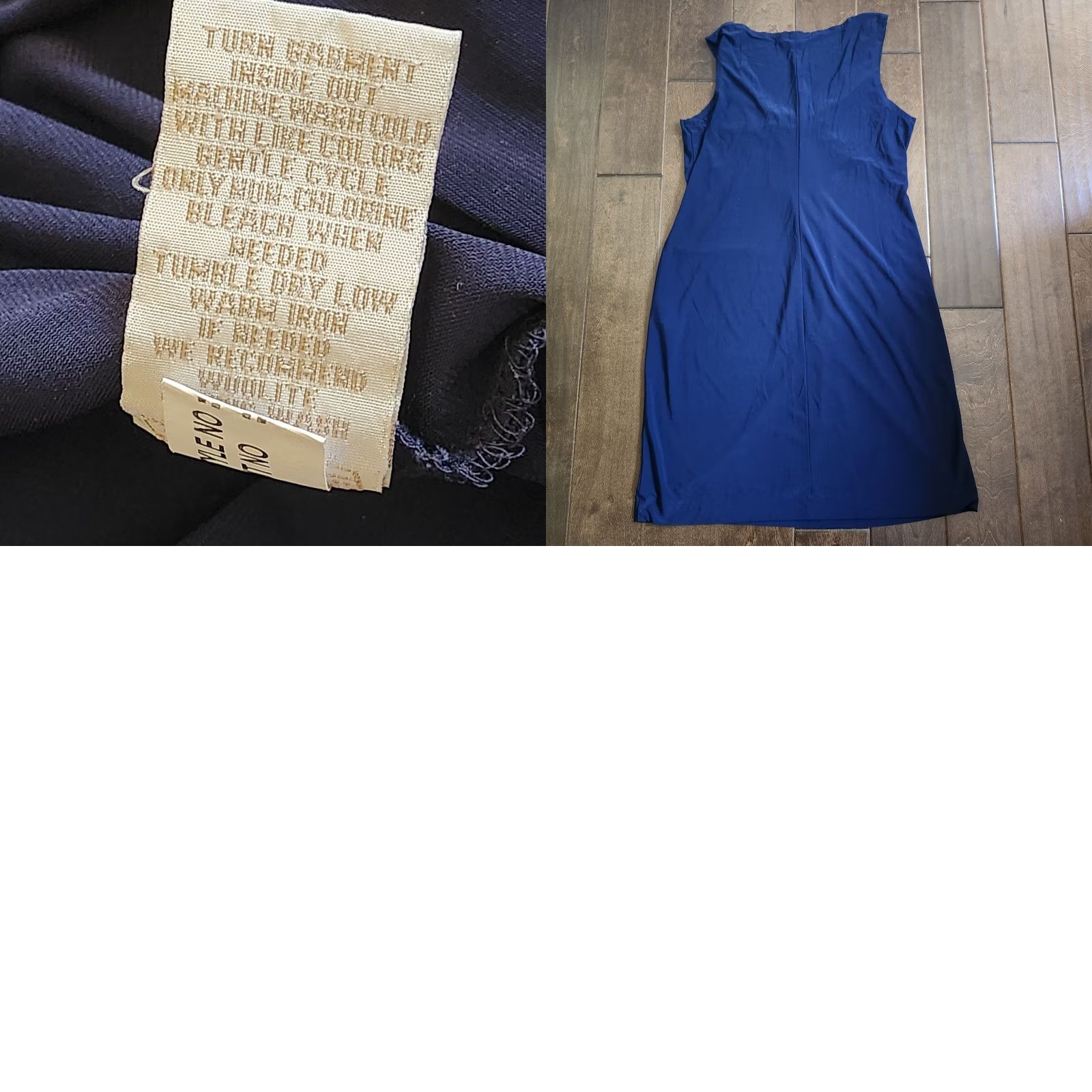 Vintage Jonathan Martin Women's Navy Blue Sleeveless Maxi Dress Size 14 - Long Polyester Spandex Size XL / US 12-14 / IT 48-50 - 10 Thumbnail