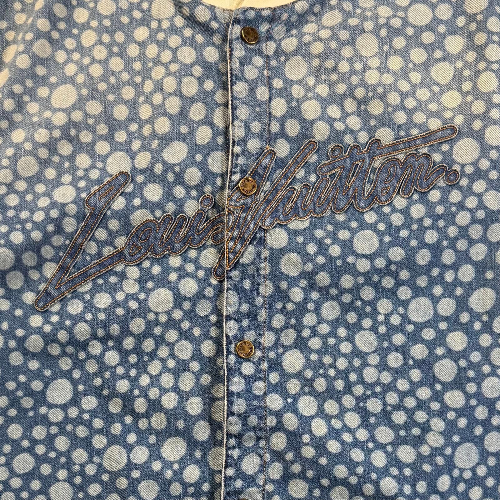 Louis Vuitton Louis Vuitton Yayoi Kusama Denim Baseball Jersey Size US XL / EU 56 / 4 - 3 Thumbnail