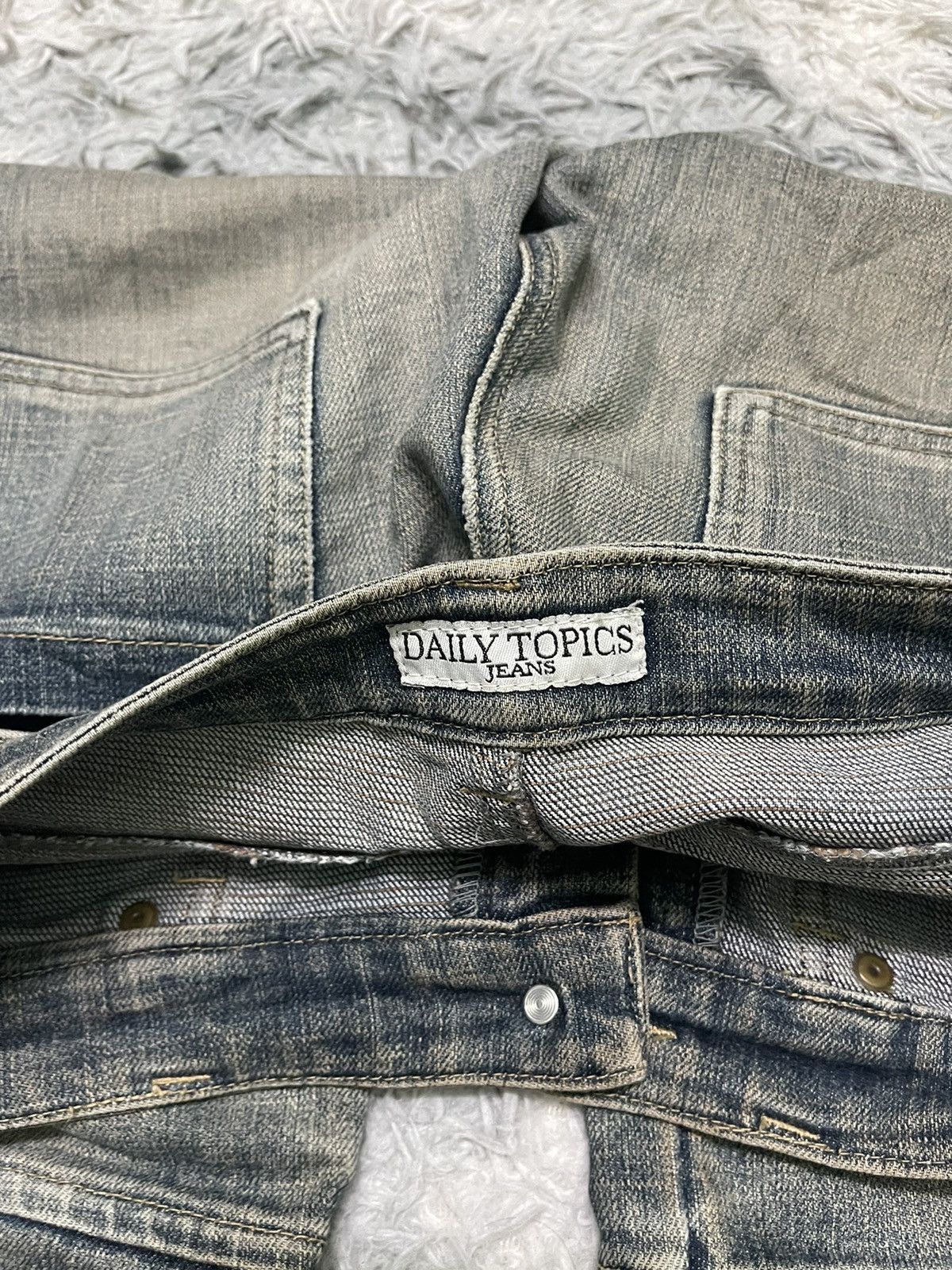 20471120 2000s PPFM INSPIRED FLARE BONDAGE JEANS RARE DESIGN Size US 31 - 7 Thumbnail