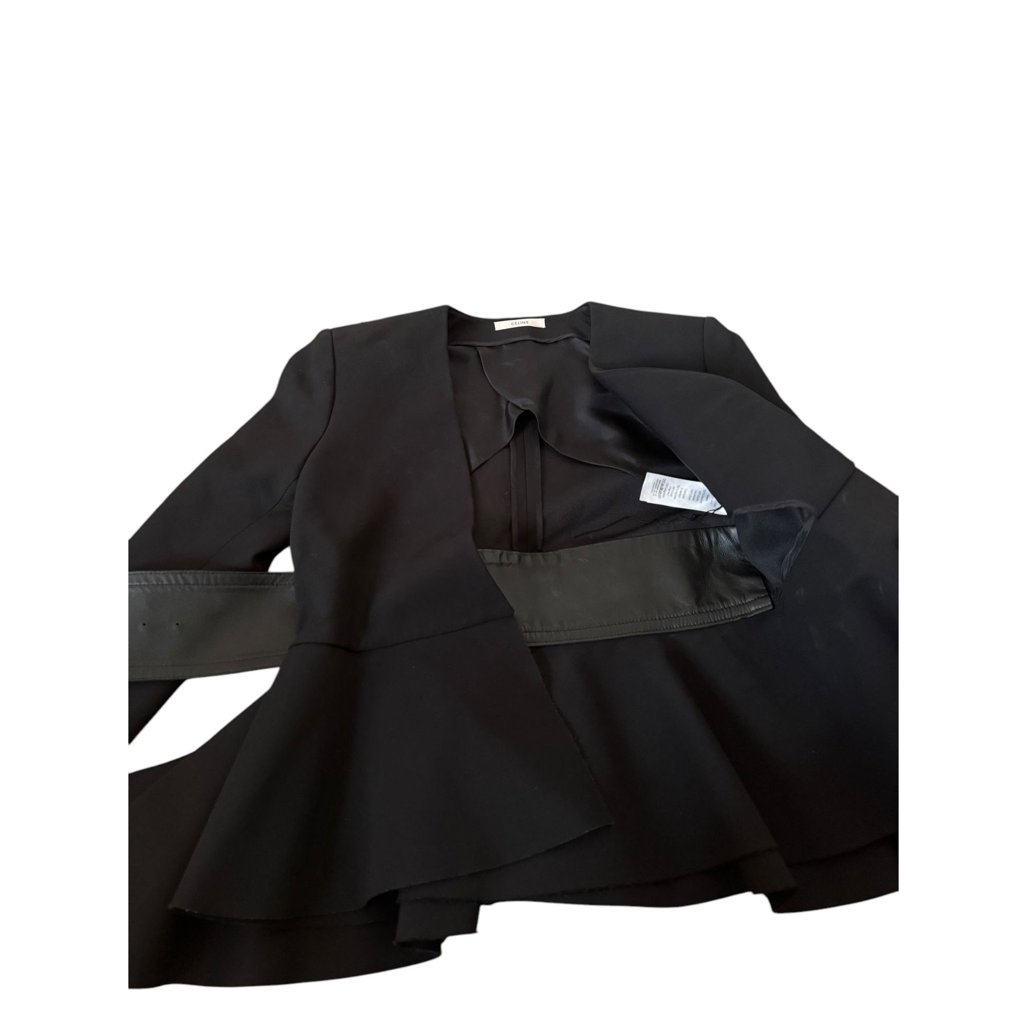 Celine Phoebe Philo Black Viscose Silk Insane Jacket Size XS / US 0-2 / IT 36-38 - 5 Thumbnail