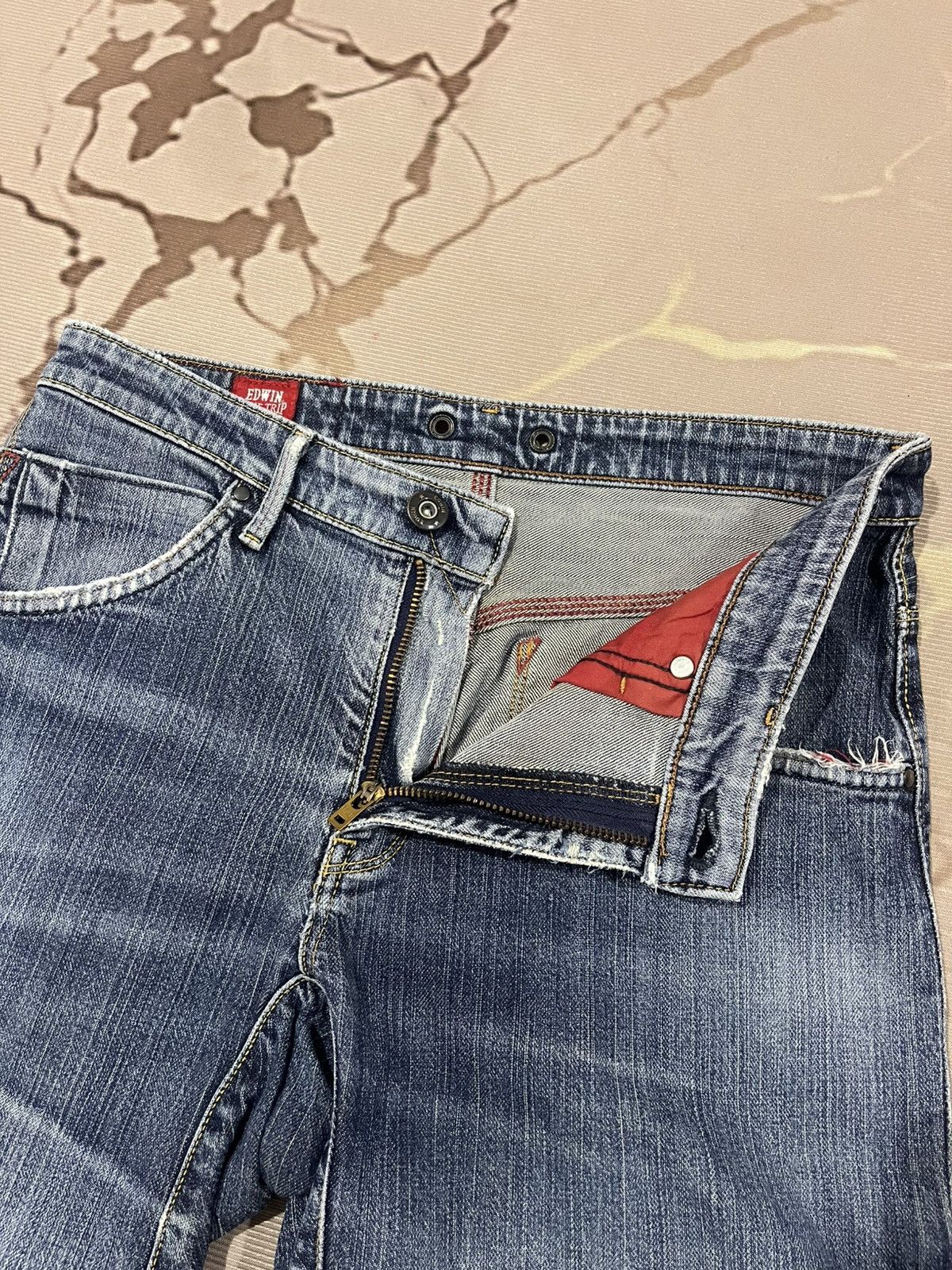 Edwin Edwin Blue Trip 3D Curved Distressed Denim Japan Size US 30 / EU 46 - 5 Thumbnail