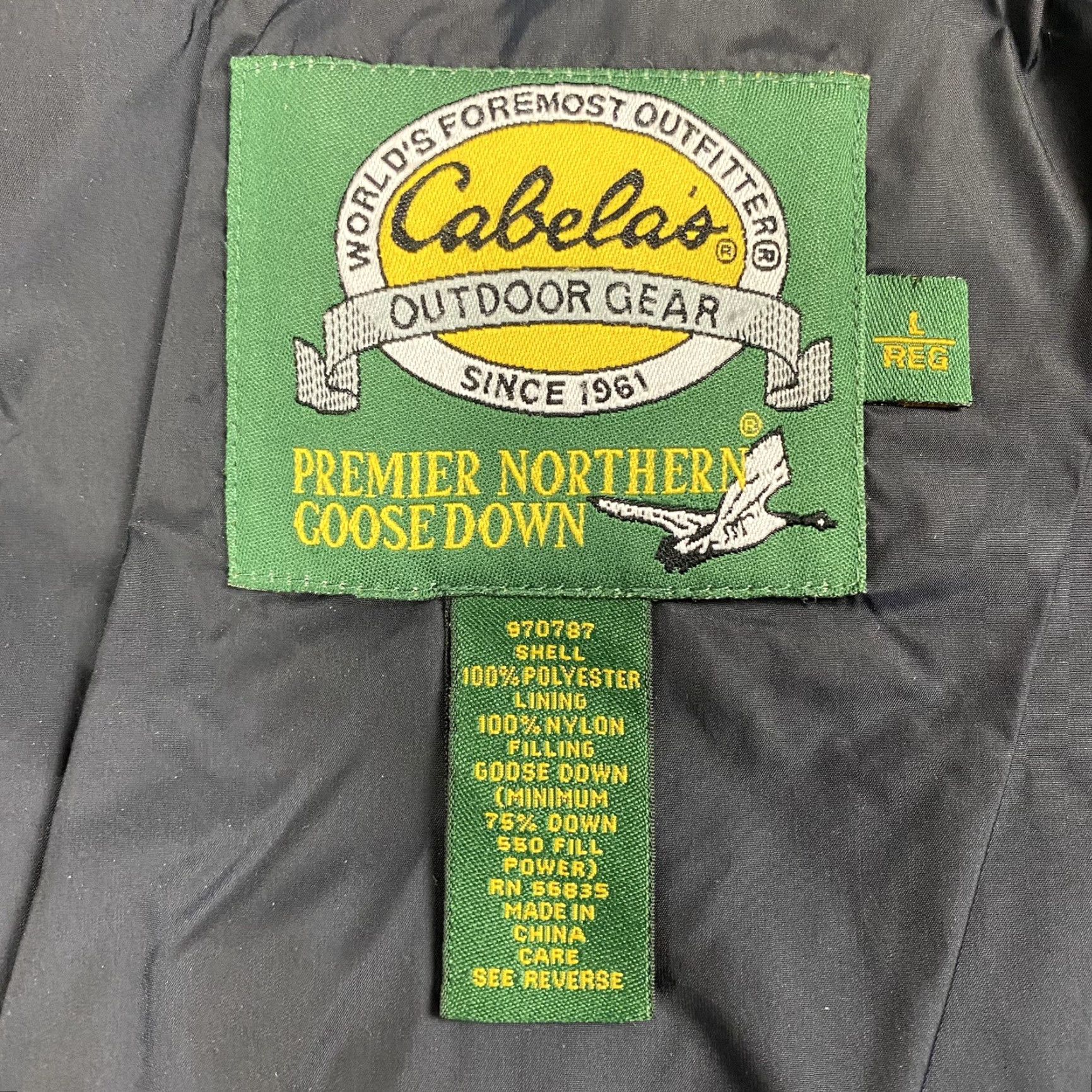 Vintage Cabela's Goose Down Women's Parka L Black Full Zip Hooded Winter Coat Womens Size L / US 10 / IT 46 - 4 Thumbnail