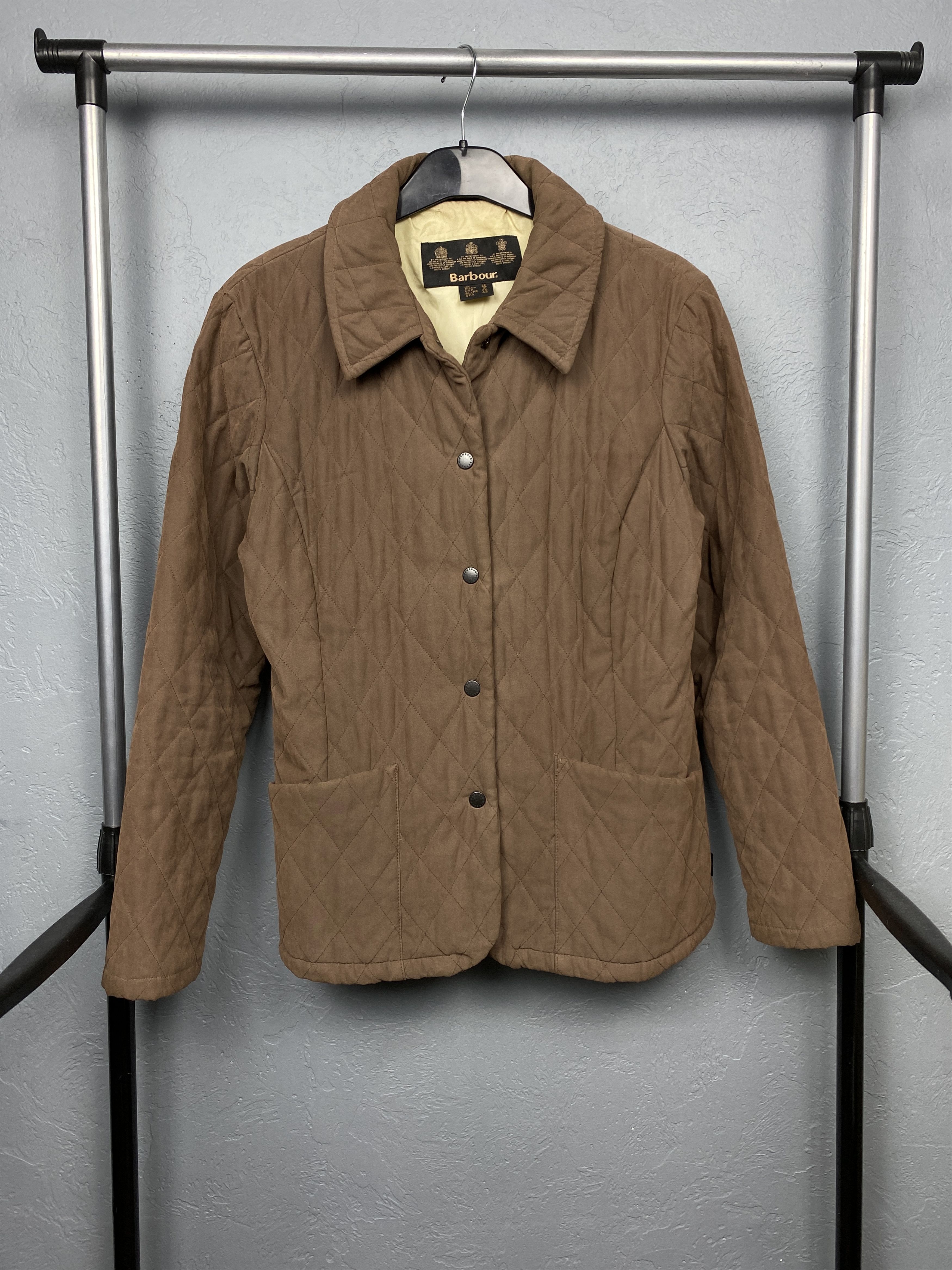 Barbour × Vintage Barbour Vintage Womens Shaped M'Fibre Short Quilted Jacket Size M / US 6-8 / IT 42-44 - 1 Thumbnail