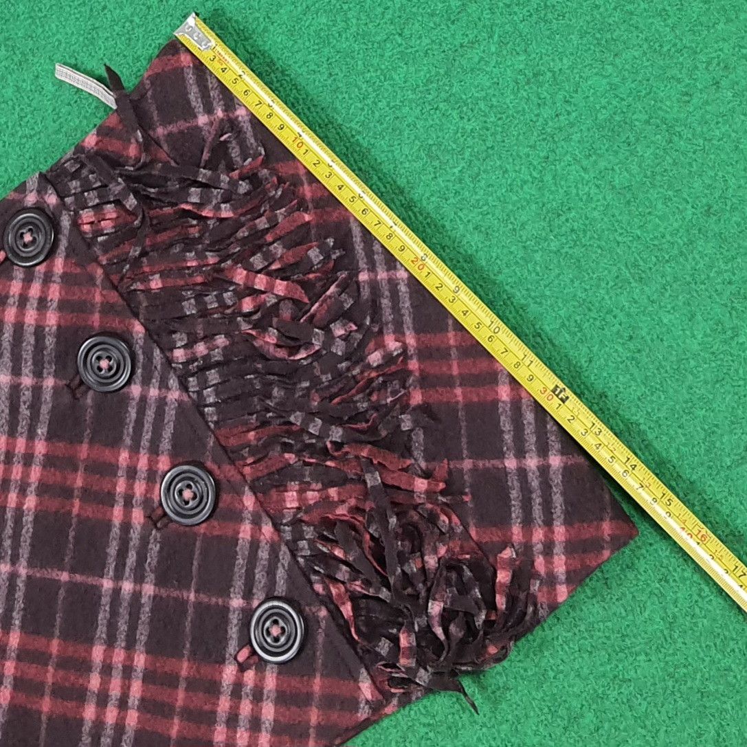 Burberry Vintage Burberry Blue Label Plaid Mini Skirt Fringe C297N28 Size 28" / US 6 / IT 42 - 12 Thumbnail