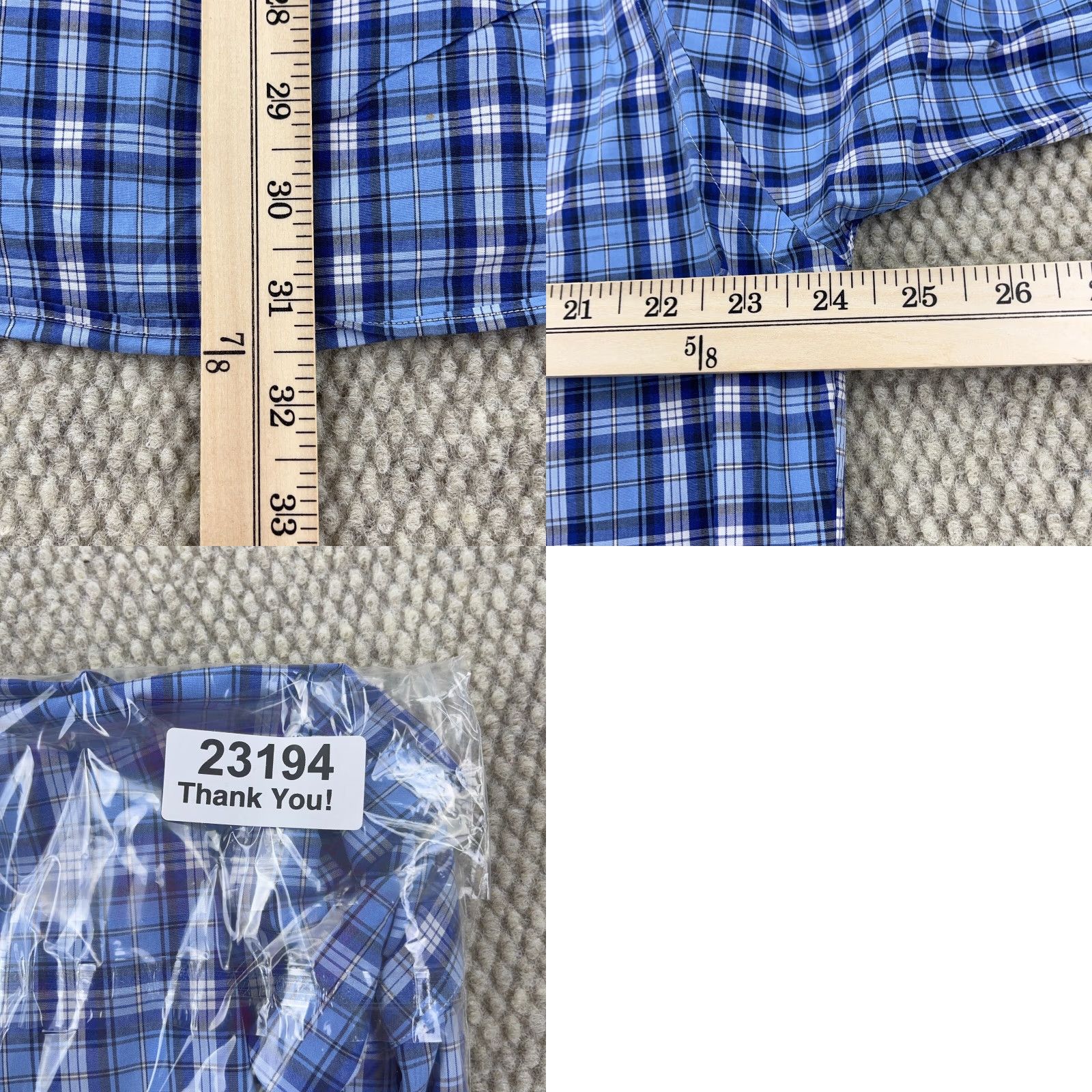 Ralph Lauren Ralph Lauren Shirt Men Medium Blue White Button Up Tartan Plaid Blake Camp A94 Size US M / EU 48-50 / 2 - 8 Thumbnail