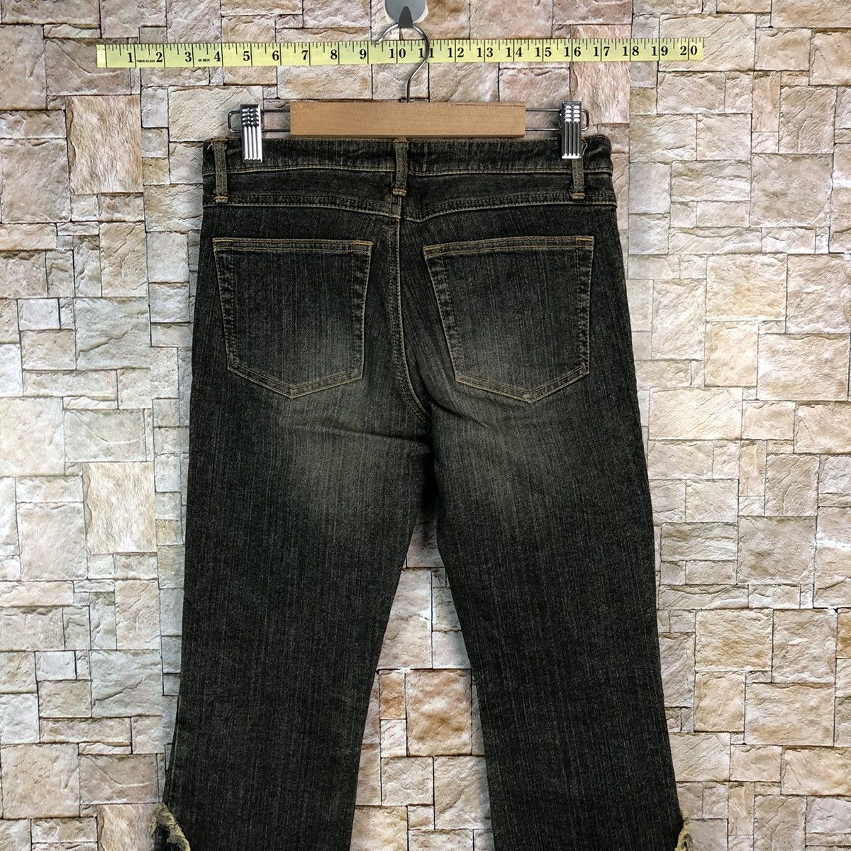 Japanese Brand VivaYou Black ripped distressed Denim Pants #A652 Size 28" / US 6 / IT 42 - 16 Thumbnail