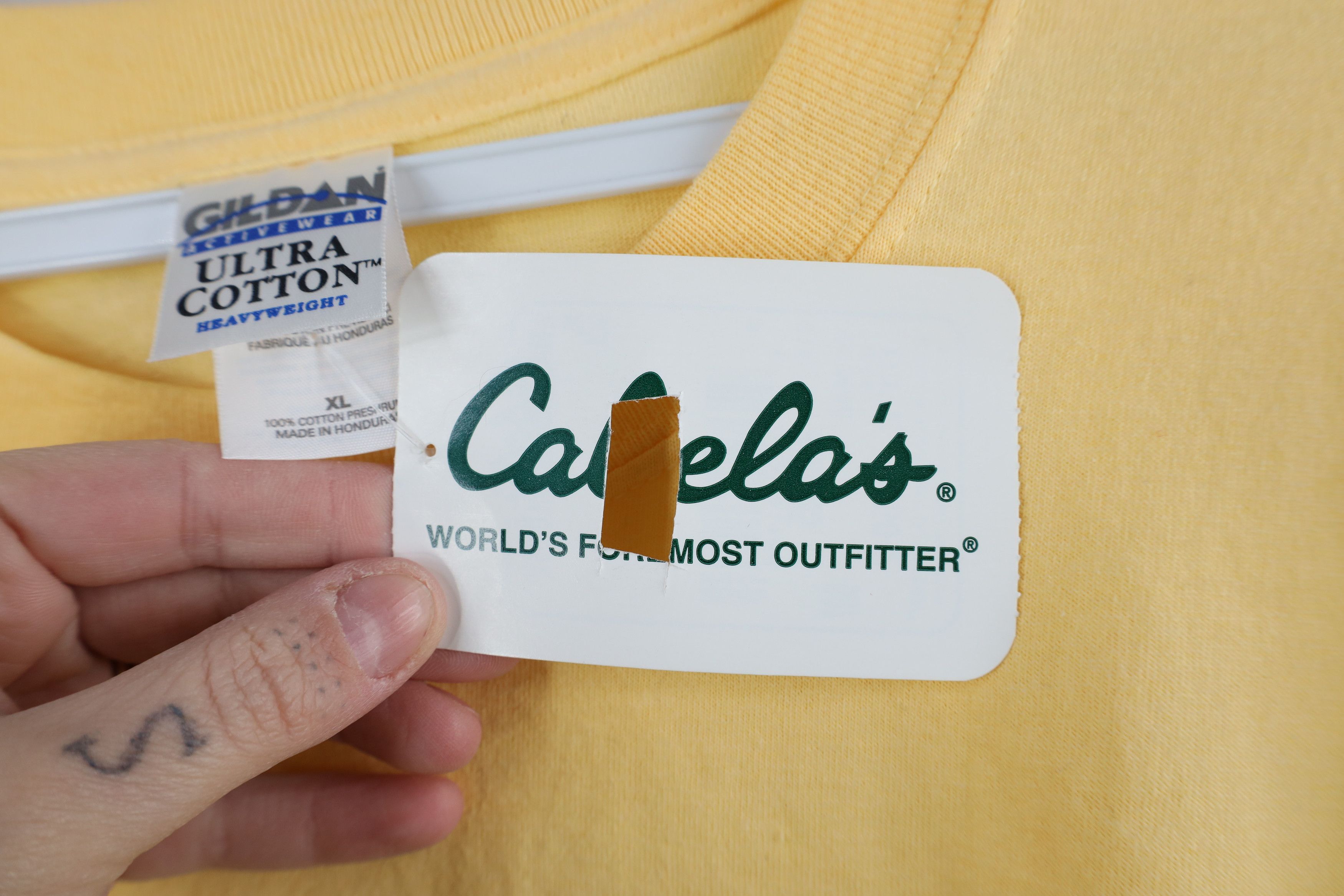 Cabelas × Vintage Deadstock Vintage 90s Cabelas Script Short Sleeve T-Shirt Size XL / US 12-14 / IT 48-50 - 5 Thumbnail