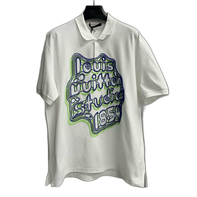 Louis Vuitton Louis Vuitton White Logo Short Sleeve Polo Size US XL / EU 56 / 4 - 1 Thumbnail
