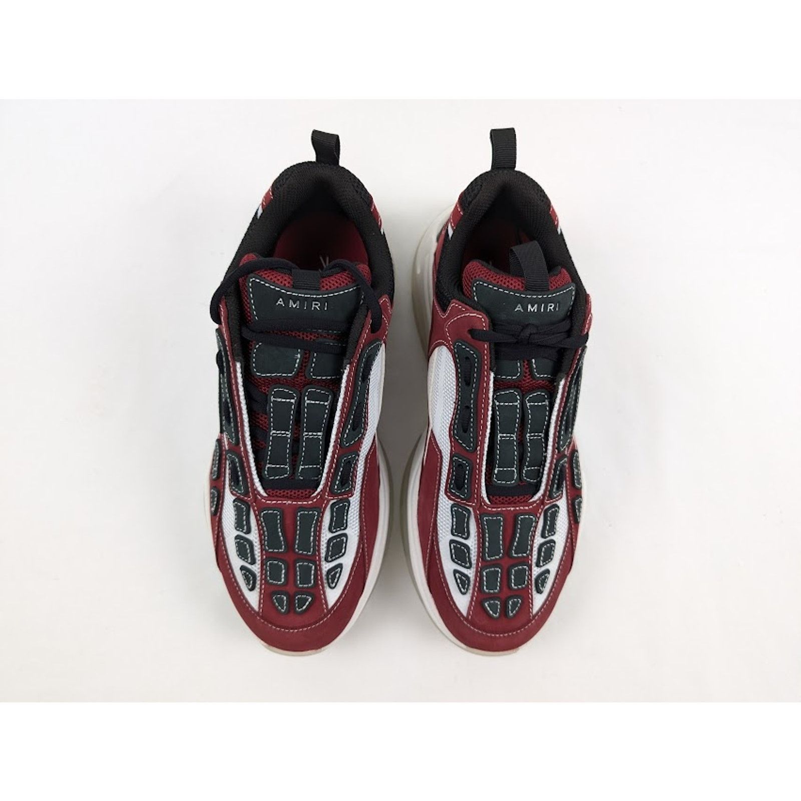 Amiri o1rshd1 Bone Runner Low-Top Sneakers in Deep Red Size US 11 / EU 44 - 8 Thumbnail