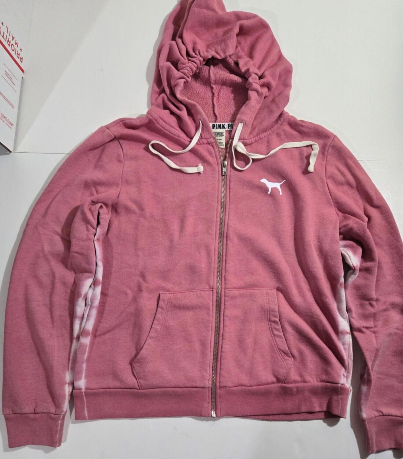 Designer Victoria's Secret PINK Tie Dye Full Zip Hoodie Size Large Size L / US 10 / IT 46 - 1 Thumbnail