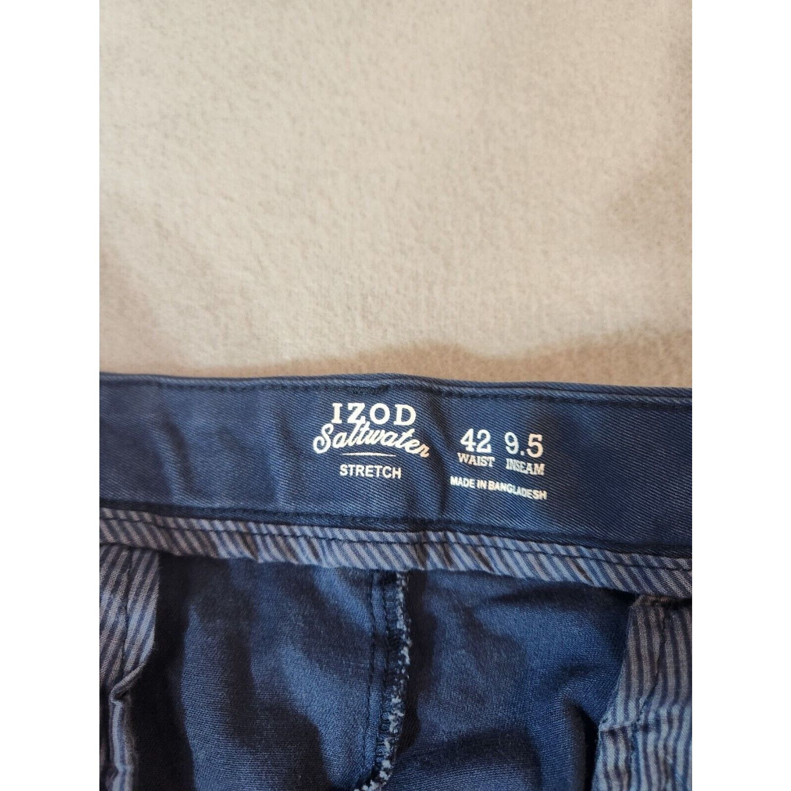 Izod IZOD Saltwater Shorts Mens 42 x 9.5in Blue Stretch Size US 42 / EU 58 - 9 Thumbnail