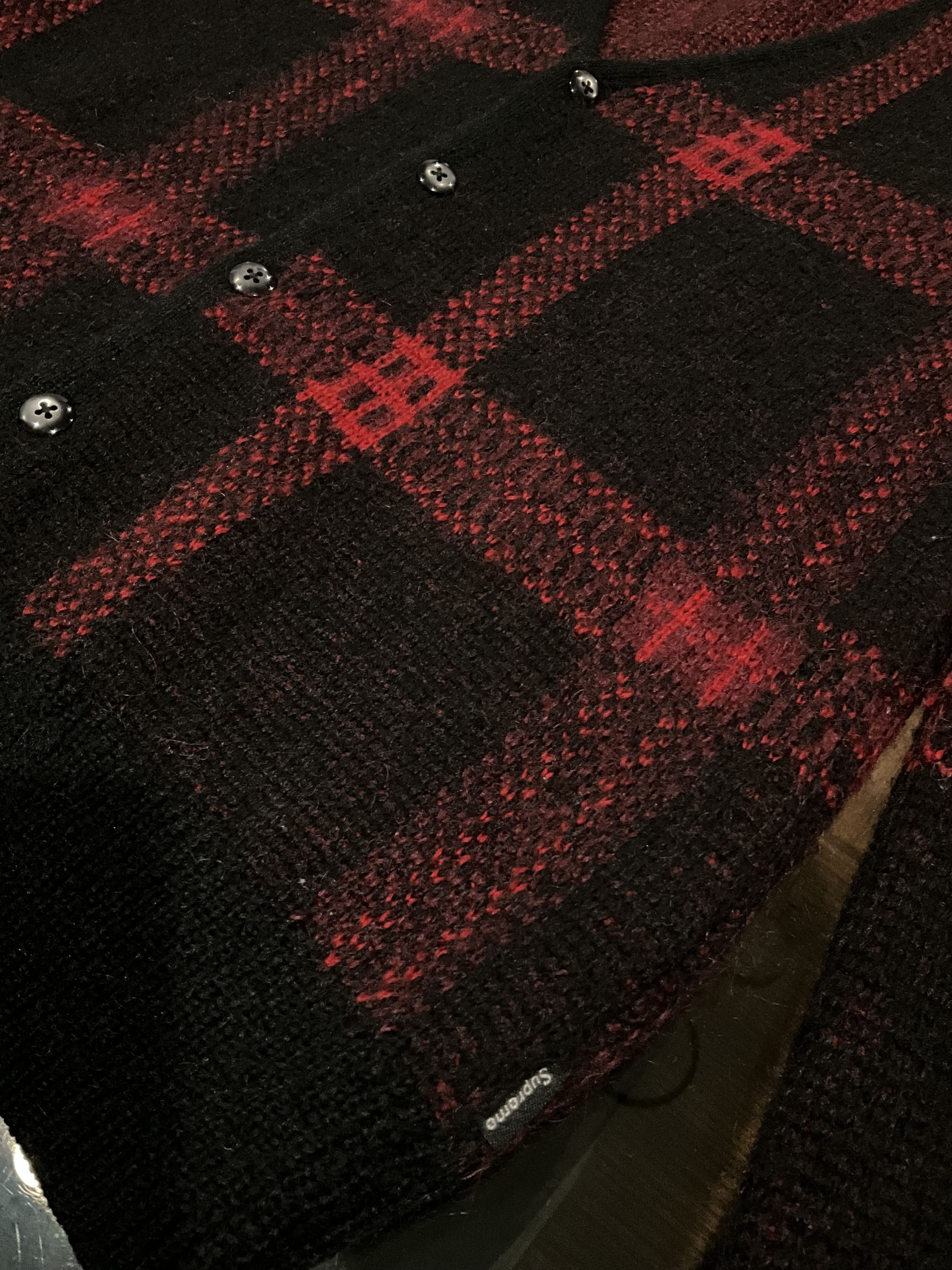 Supreme FW14 Plaid Mohair Cardigan DS Size US S / EU 44-46 / 1 - 7 Thumbnail
