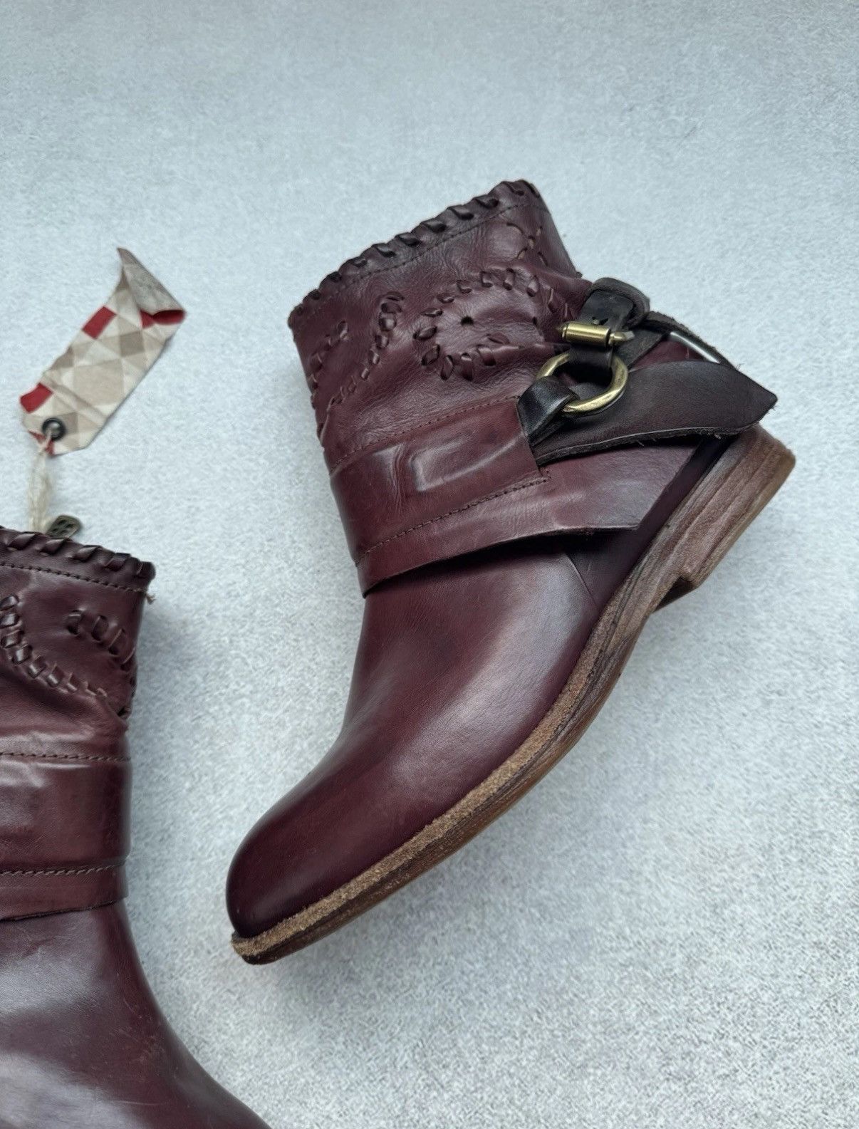 A.S.98 Vintage A.S 98 AIRSTEP Ankle Leather Burgundy Boots Size 37 Size US 6.5 / IT 36.5 - 4 Thumbnail