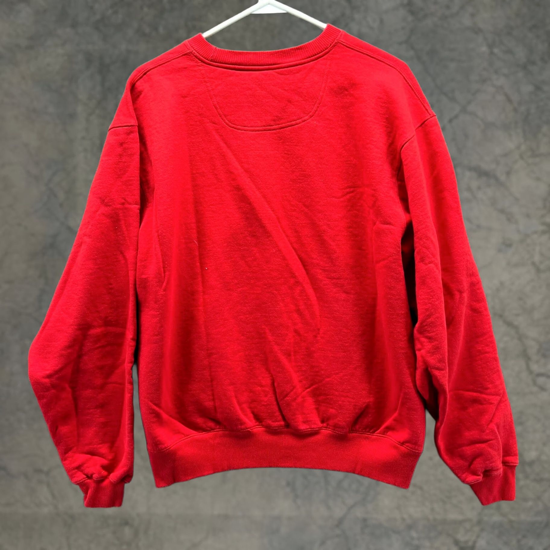 Champion VINTAGE Champion Sweater Mens Medium Red Crewneck Pullover Fleece Logo Cotton 90s Grooved 90s Size US M / EU 48-50 / 2 - 1 Thumbnail
