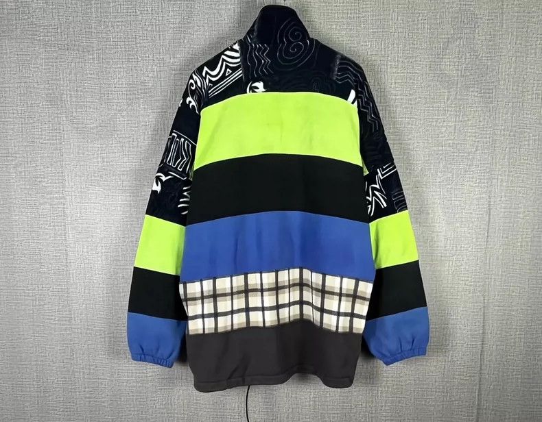 Balenciaga Balenciaga Multicolor Patchwork Half Zip Oversized Jacket Size US M / EU 48-50 / 2 - 2 Thumbnail