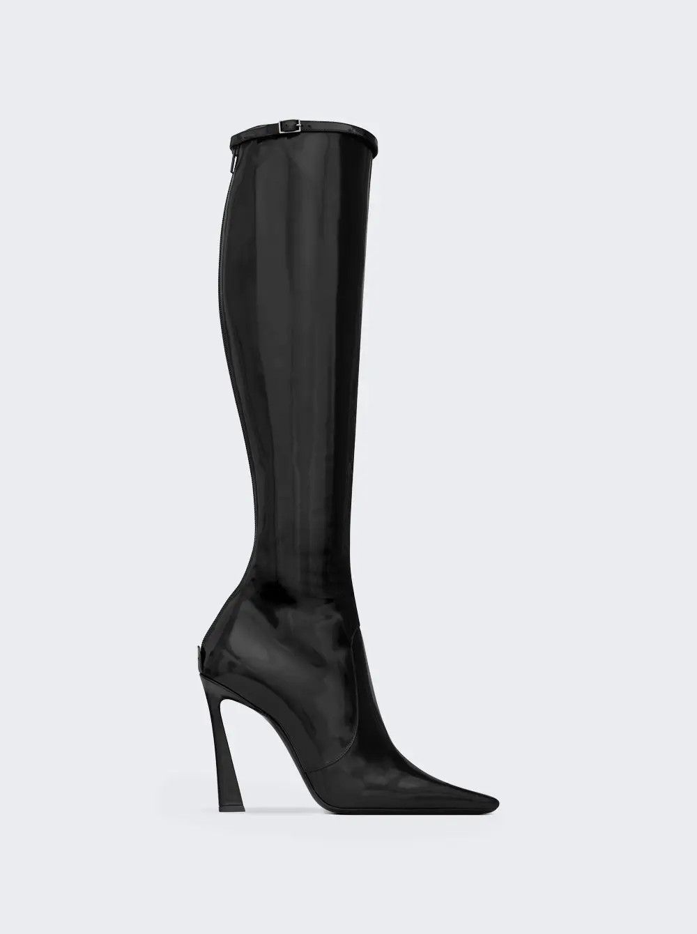 Saint Laurent Paris o1b1hav111224 Justify Boots in Shiny Leather in Black Size US 6 / IT 36 - 1 Thumbnail