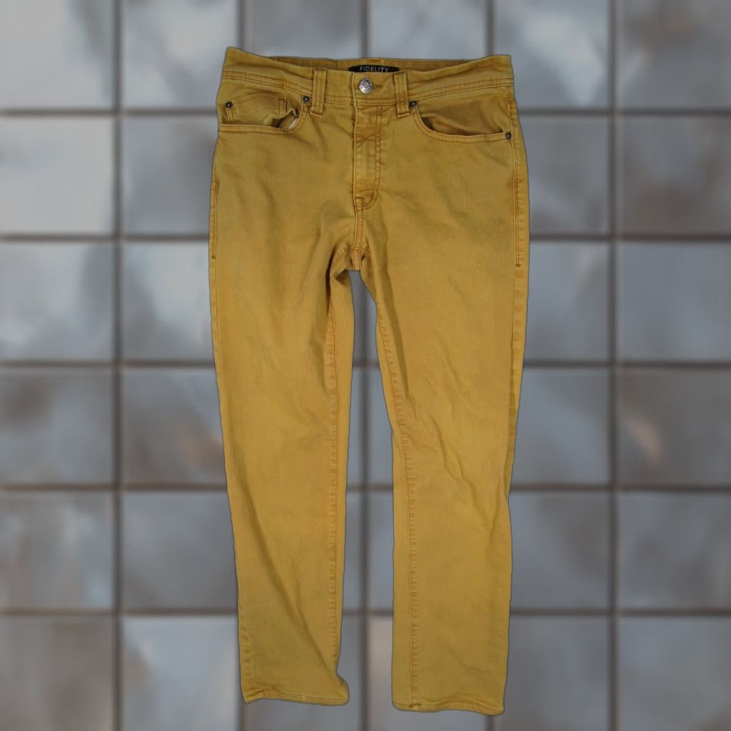 Vintage VINTAGE Fidelity Jeans Men's 31 Brown Denim Straight Fit 5-Pocket Zip Fly Made in USA Size US 31 - 1 Thumbnail