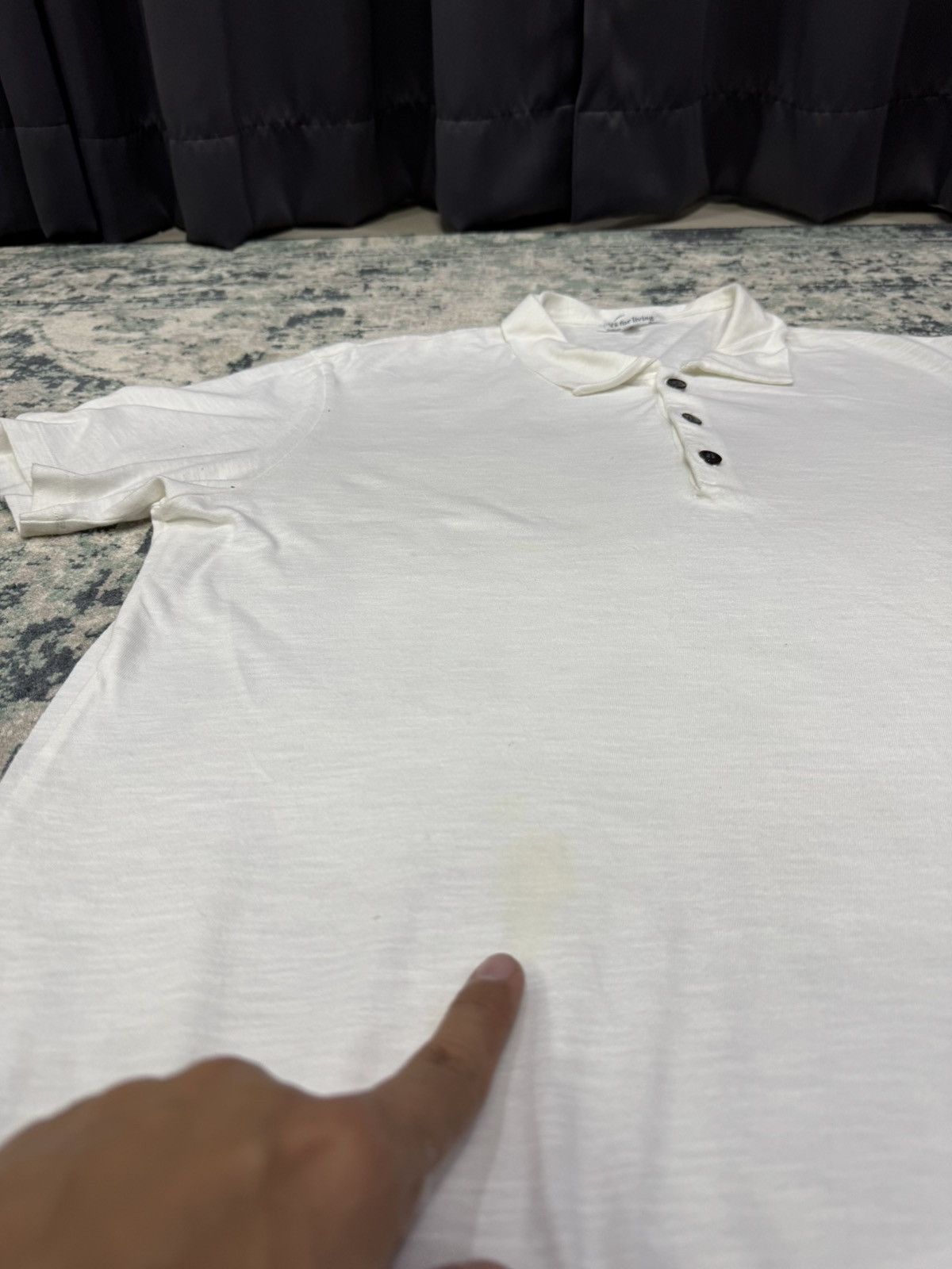 Y's for Men × Yohji Yamamoto Y'S FOR LIVING MINIMALIST PLAIN POLO SHIRT Size US L / EU 52-54 / 3 - 4 Thumbnail