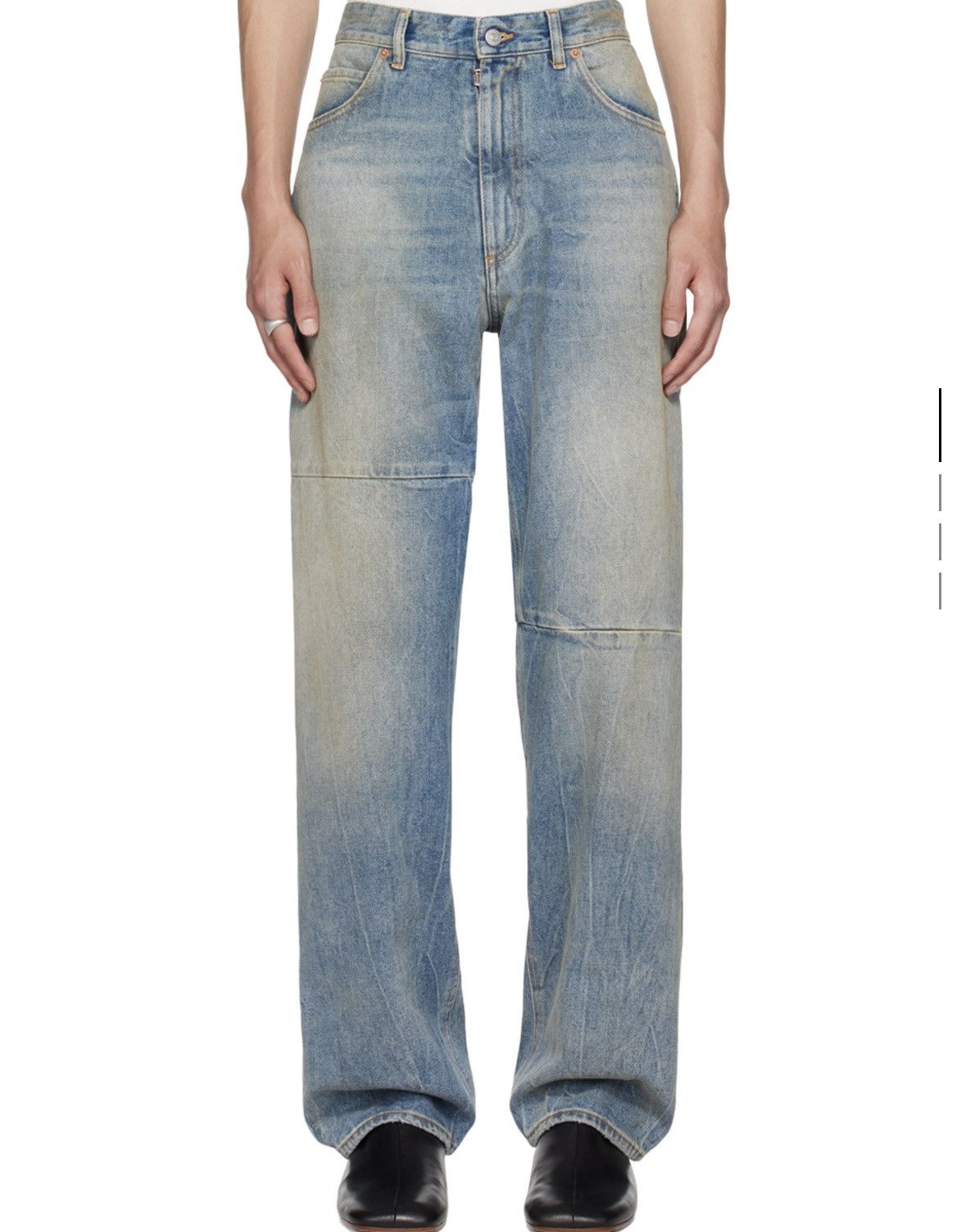 Maison Margiela Mm6 Maison Margiela Blue Faded Jeans Size US 34 / EU 50 - 7 Thumbnail