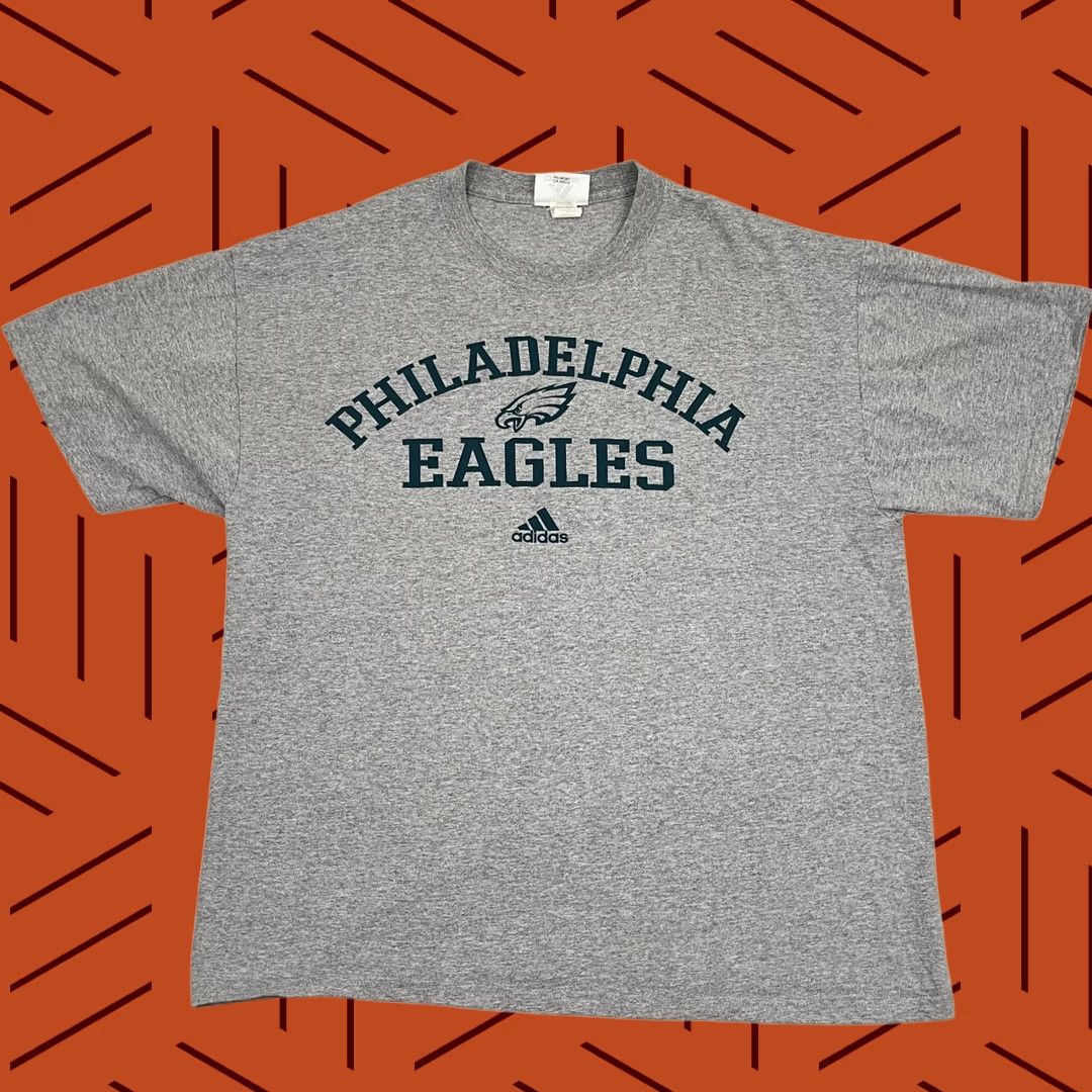 Adidas Y2K Philadelphia Eagles Shirt Adidas Graphic Retro Football Workout Mens XL Gray Shirt Size US XL / EU 56 / 4 - 1 Thumbnail