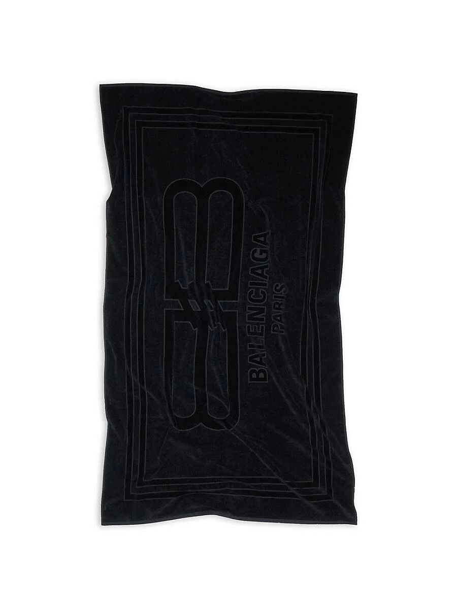 Balenciaga o1mt1gz0924 Size: OS / BB Paris Icon Towel in Black Size ONE SIZE - 2 Thumbnail
