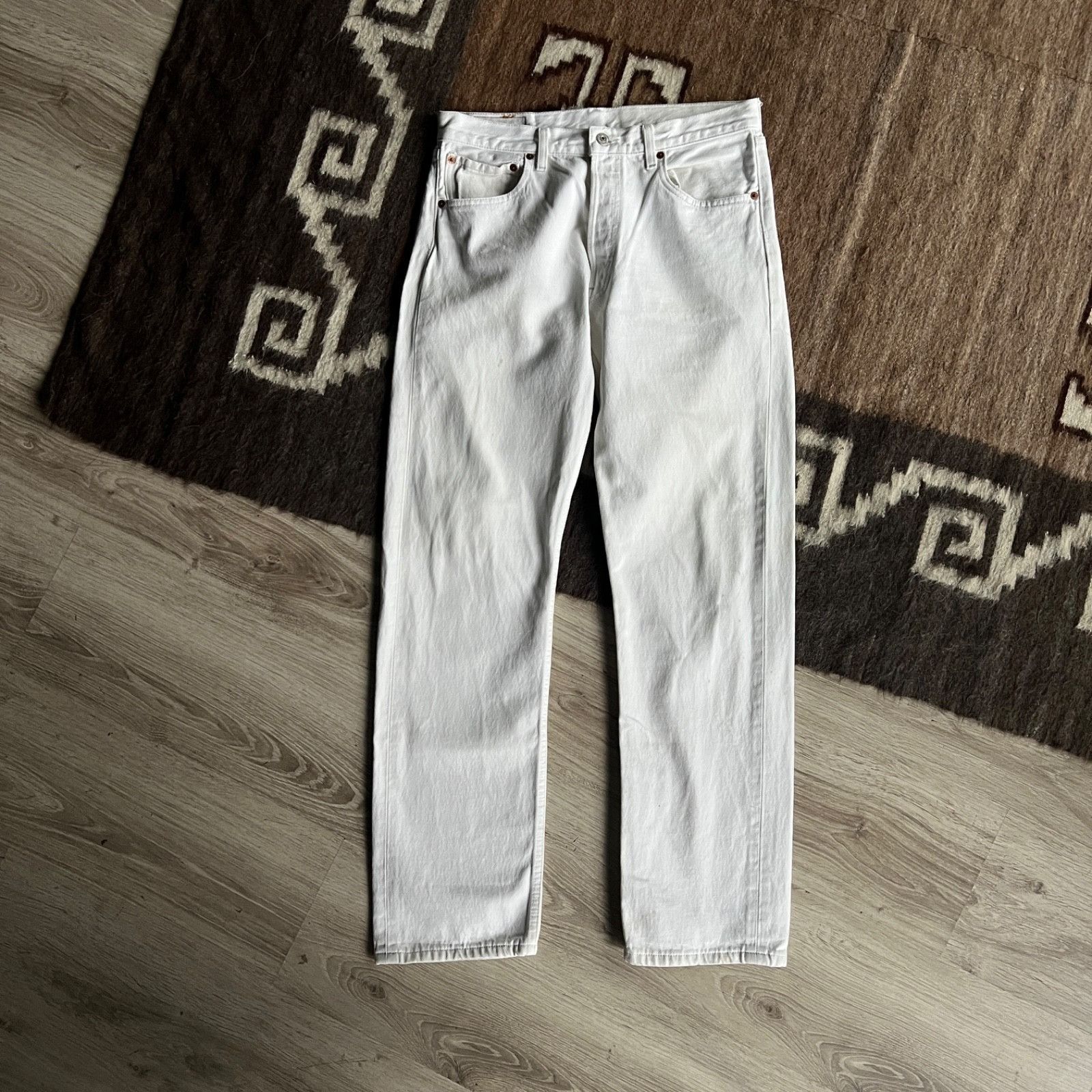 Levi's Levi’s 501 Vintage Straight Fit Button Fly Jeans 9798AC Size US 31 - 3 Thumbnail