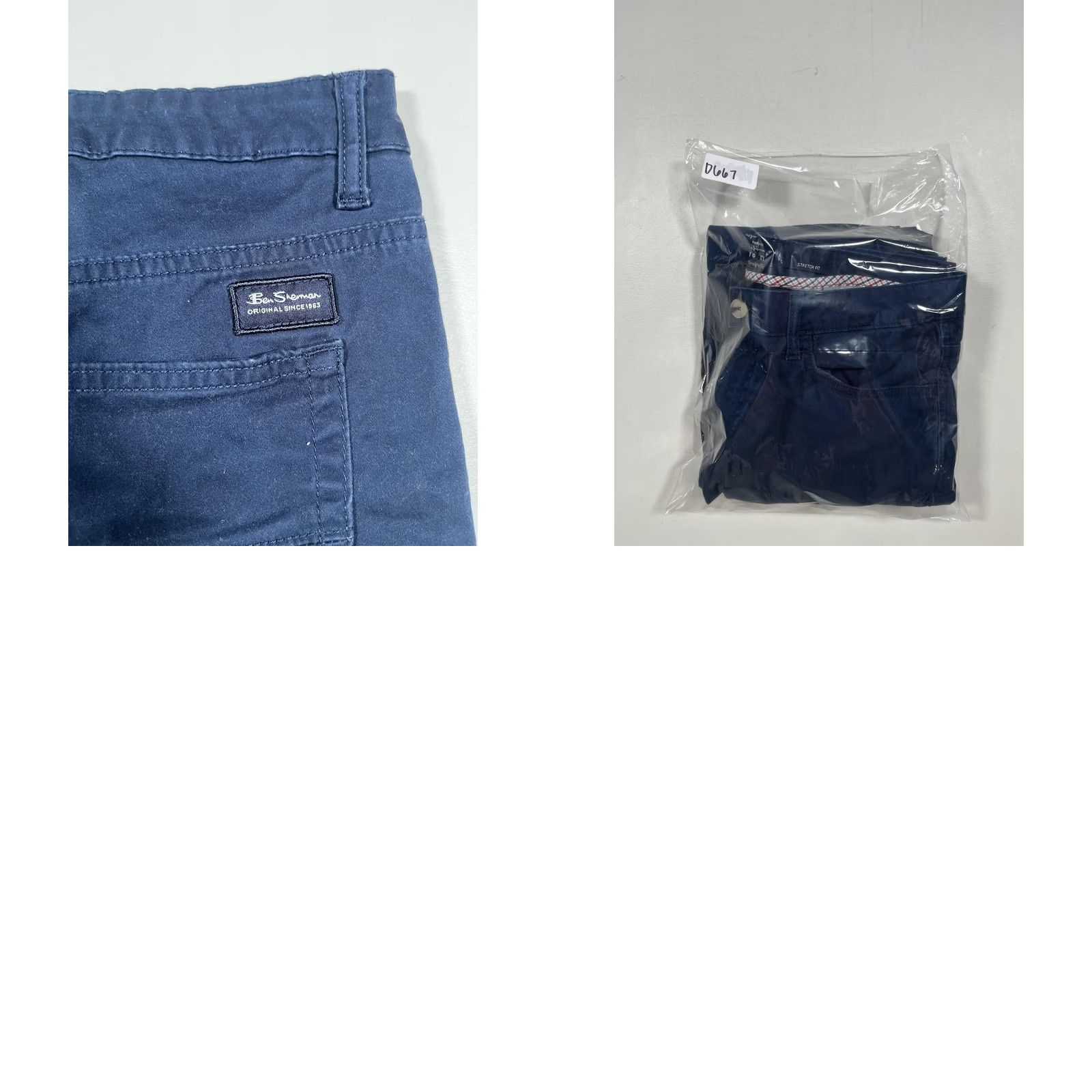 Ben Sherman Ben Sherman Pants Mens 33x32 Blue Stretch Chino 5-Pocket Slim Straight Casual Size US 33 - 8 Thumbnail